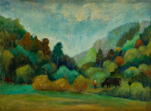 Konrad Winkler (1882-1962) "Pastwisko", 1951 rok, źródło: Desa Unicum 