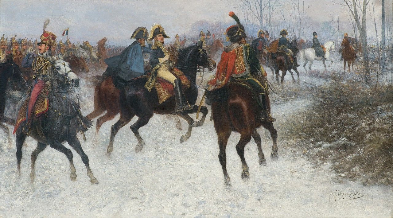 Jan Chełmiński (1851-1925) "Bitwa pod Montmirail", źródło: Agra-Art 