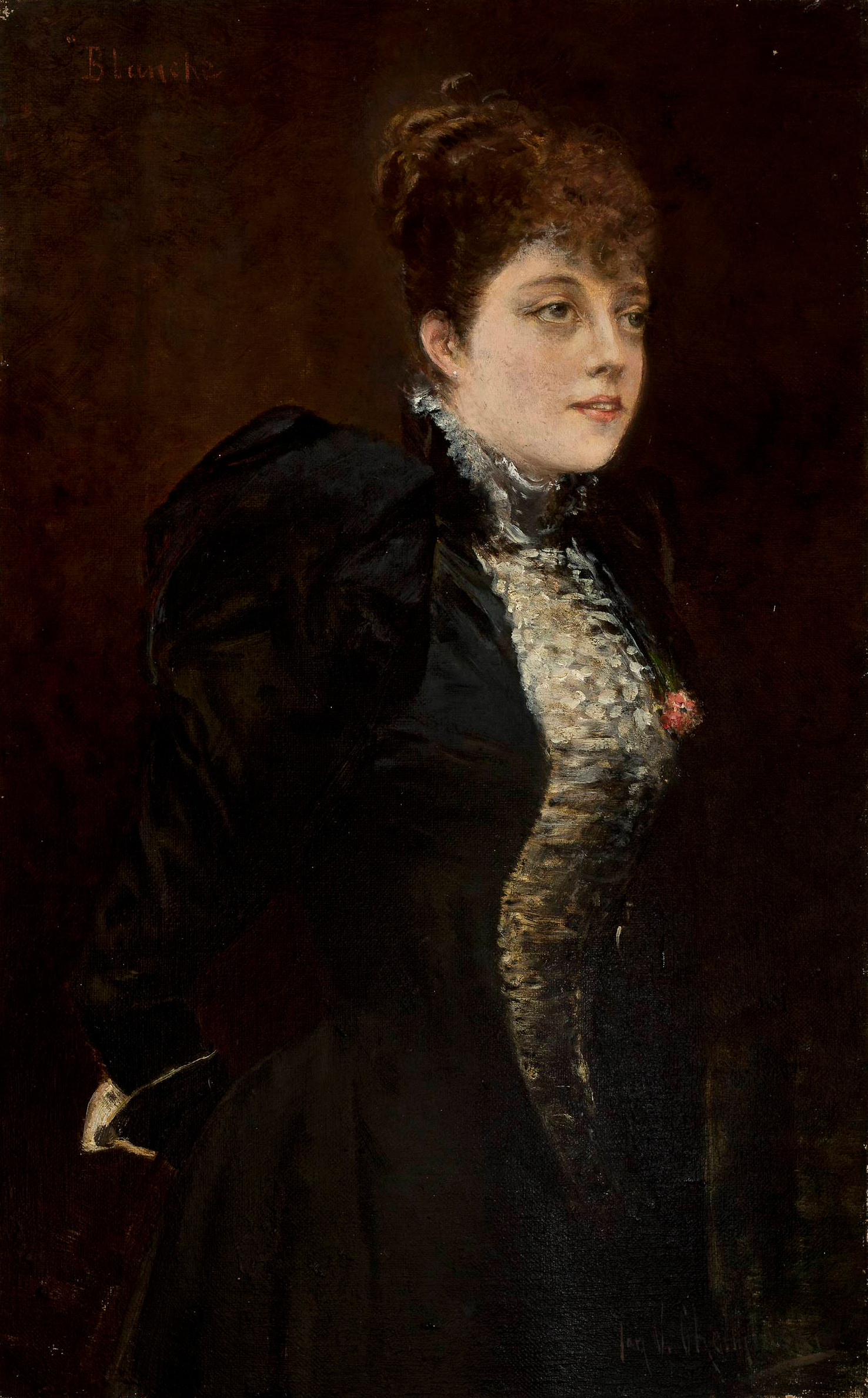 Jan Chełmiński (1851-1925), "Portret kobiety", 1899 rok, źródło: Muzeum Narodowe w Warszawie