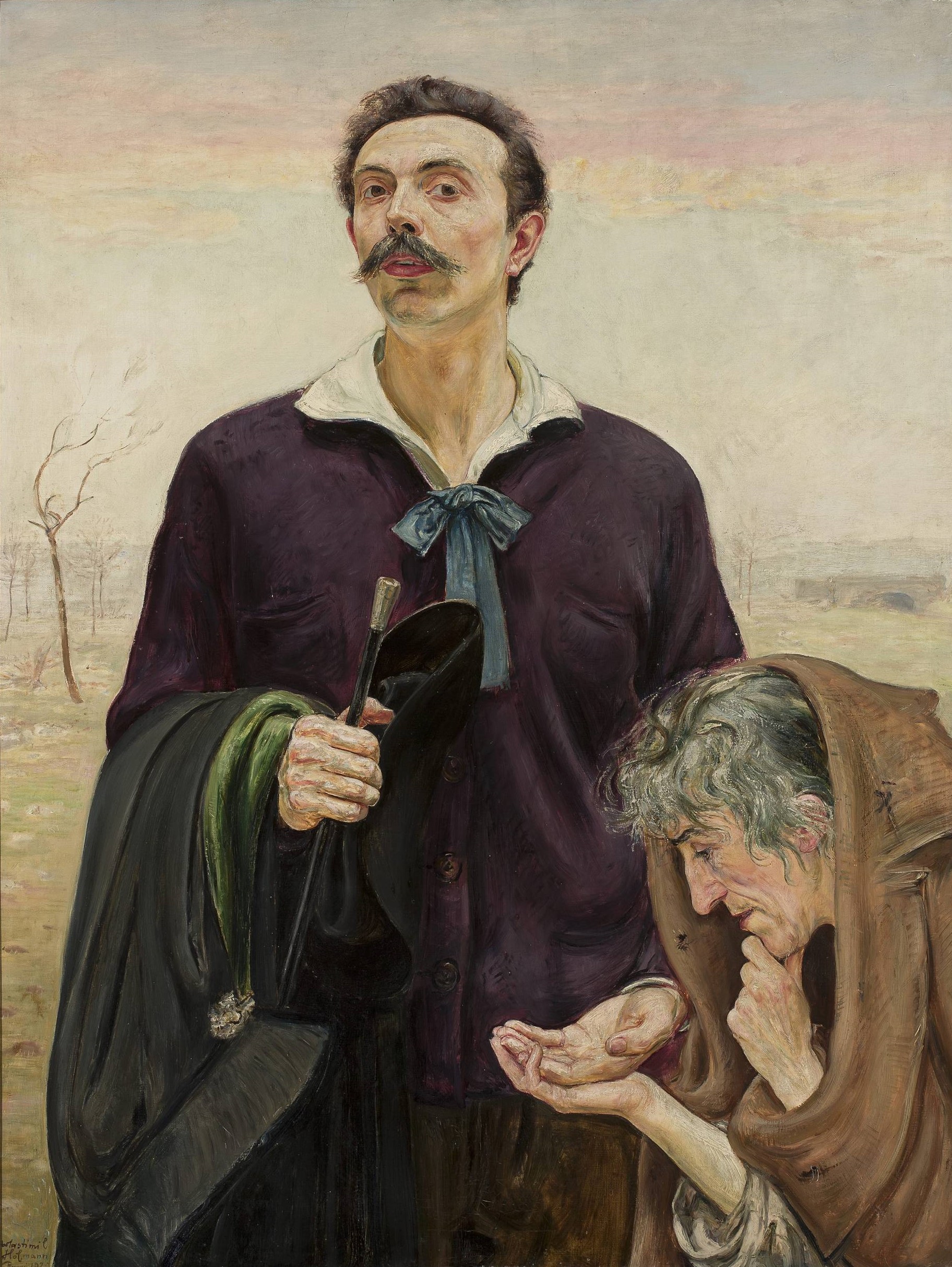 Wlastimil Hofman (1881-1970) "Autoportret z wróżką", Paryż, 1920 rok, źródło: Muzeum Narodowe w Warszawie 