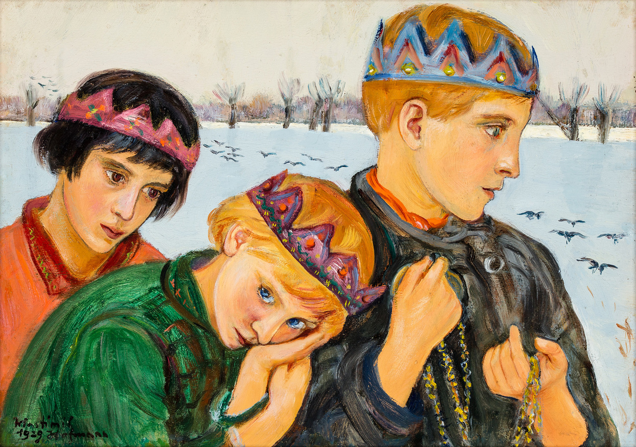 Wlastimil Hofman (1881-1970) "Trzej Królowie", 1929 rok, źródło: Salon Dzieł Sztuki Connaisseur Kraków 