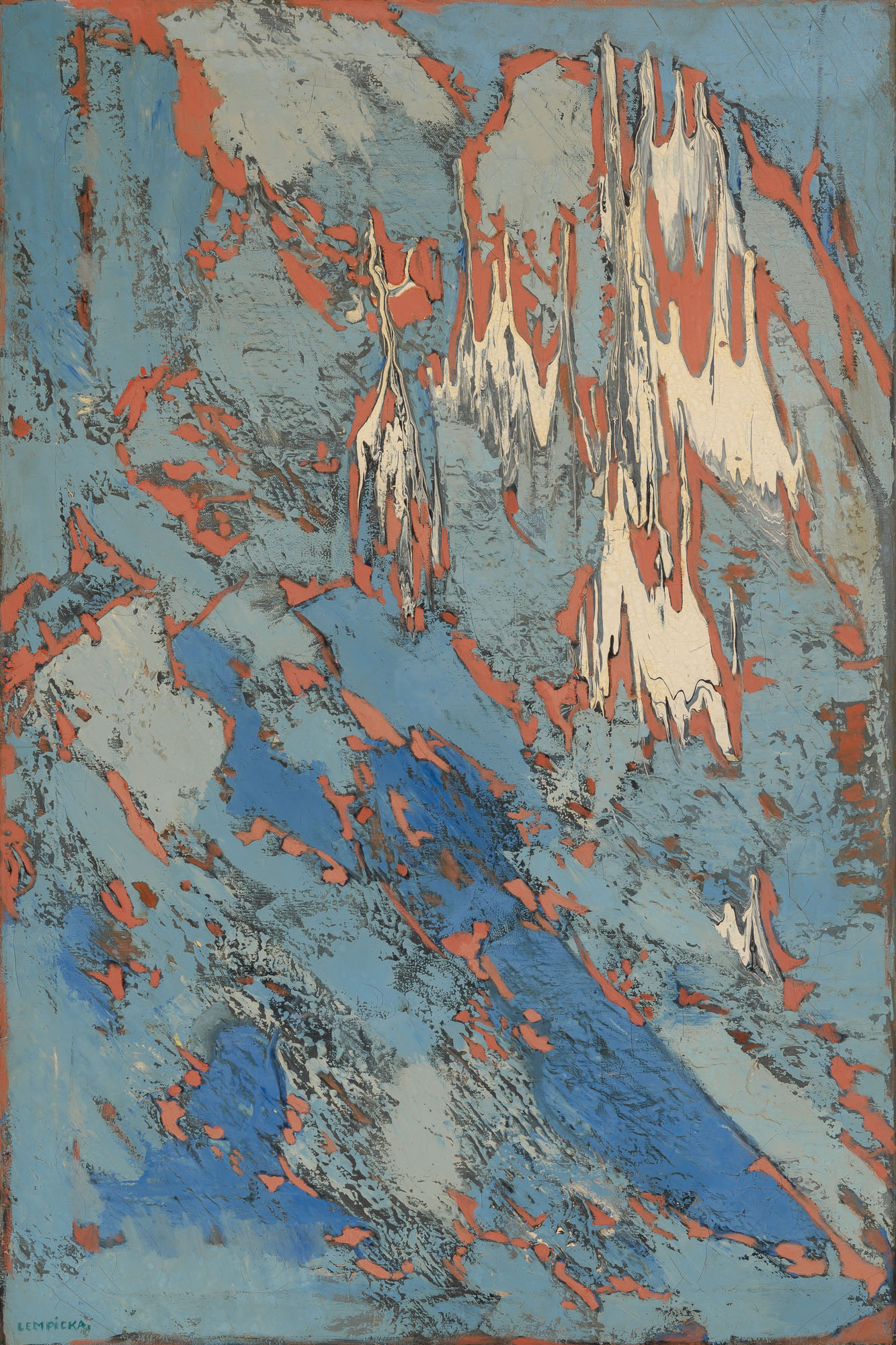 Tamara Łempicka (1898-1980) „Abstrakcja niebieska”,  źródło: Doyle New York