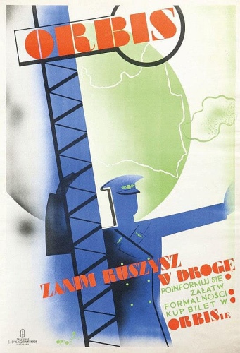 Tadeusz Gronowski (1894-1990), plakat hotelu Orbis, 1932 rok, źródło: pigasus-gallery.de