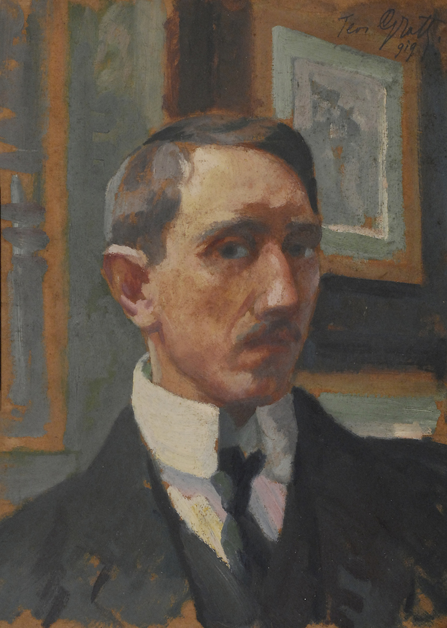 Teodor Grott (1884-1972), "Autoportret", 1919 rok, źródło: Desa Katowice