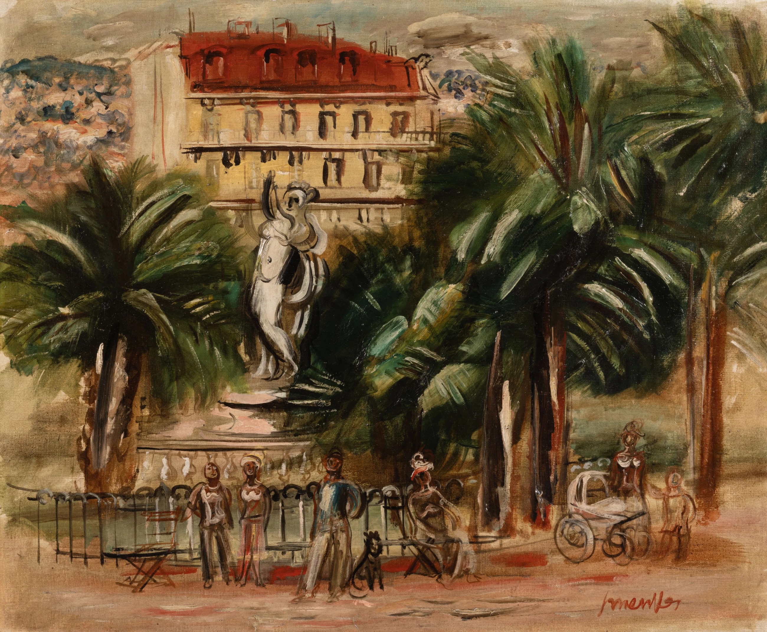 Zygmunt Menkes (1896-1986) „Plac Wolności w Toulon", źródło: Millon & Associes