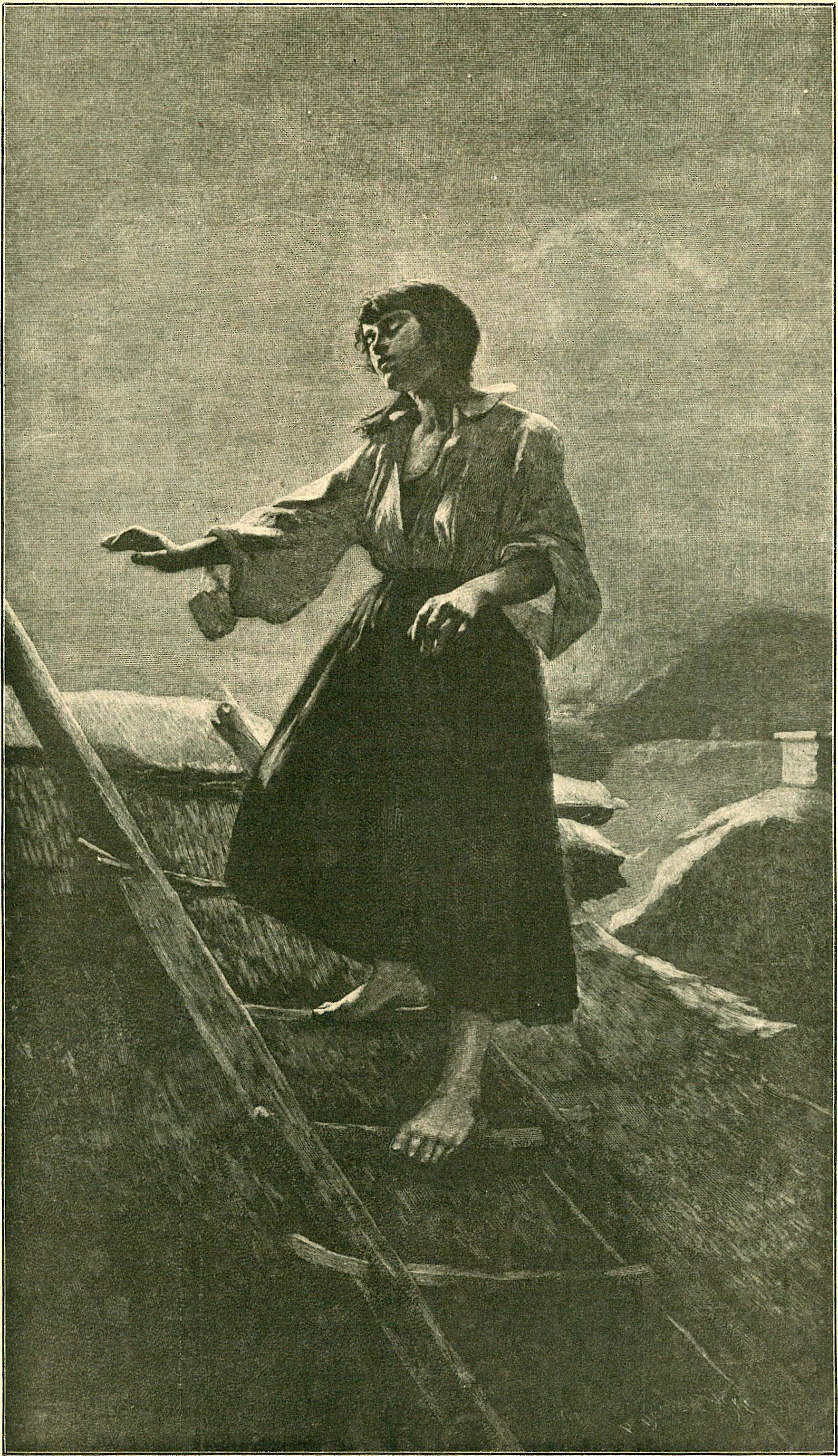 Marian Zarembski (1860-1918), "Lunatyczka", obraz reprodukowany w Tygodniku Ilustrowanym, 1890