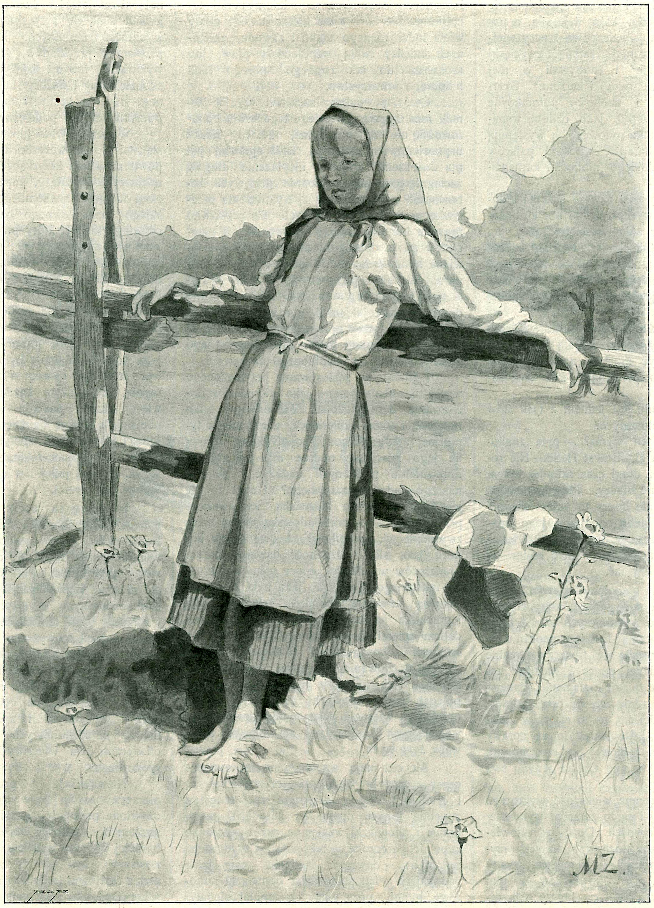 Marian Zarembski (1860-1918), "W słońcu", repr. „Tygodnik Ilustrowany” 1903