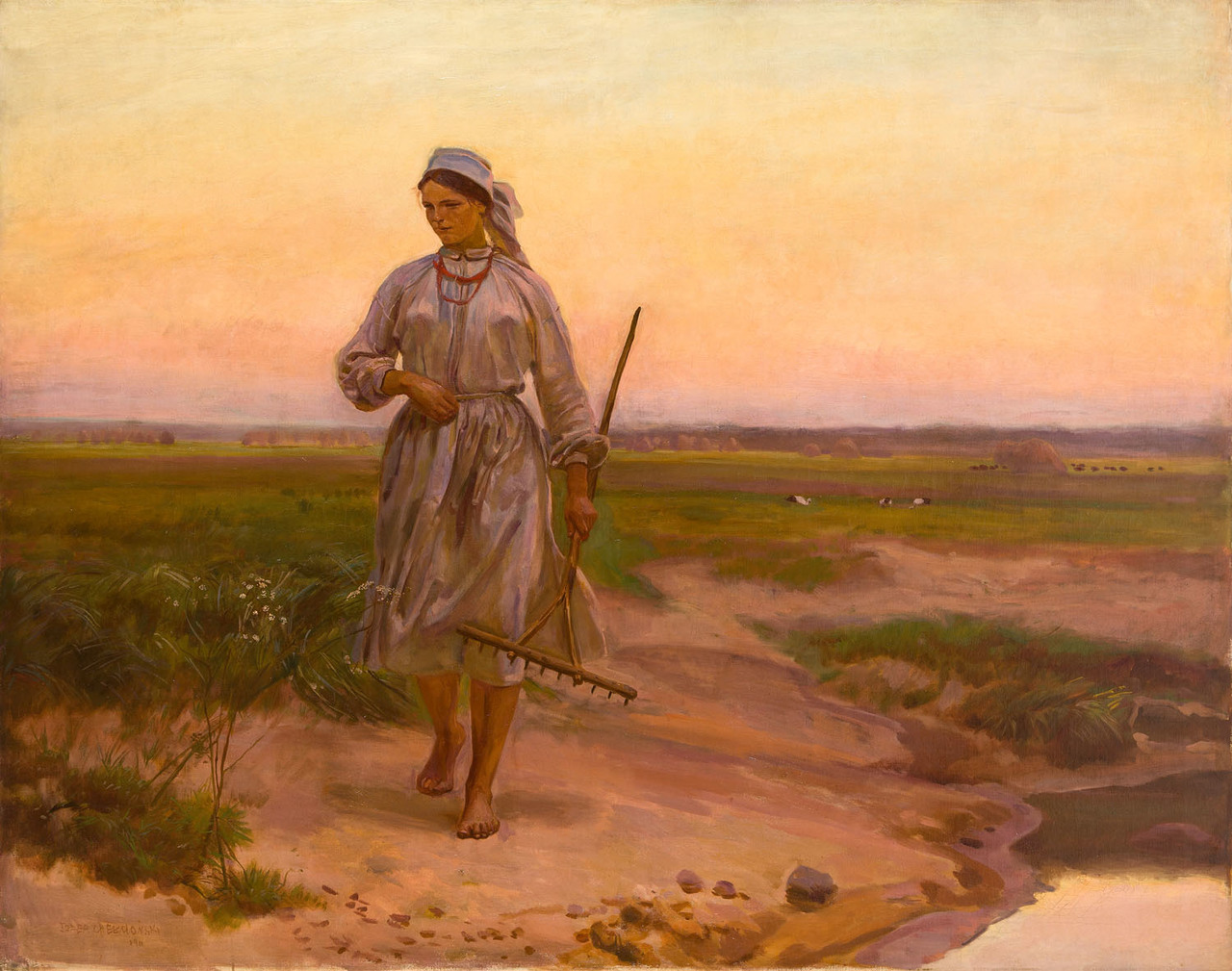 Józef Chełmoński (1849-1914), "Powrót z łąk", 1911 rok, źródło: Desa Unicum