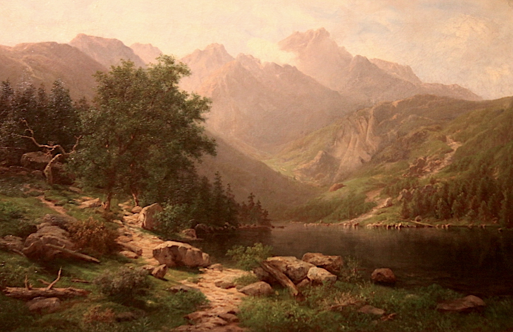 Wojciech Gerson (1831-1901), „Widok z okolic Morskiego Oka”, ok. 1888 roku, olej/płótno; 64 x 97 cm, źródło: Muzeum Narodowe we Wrocławiu