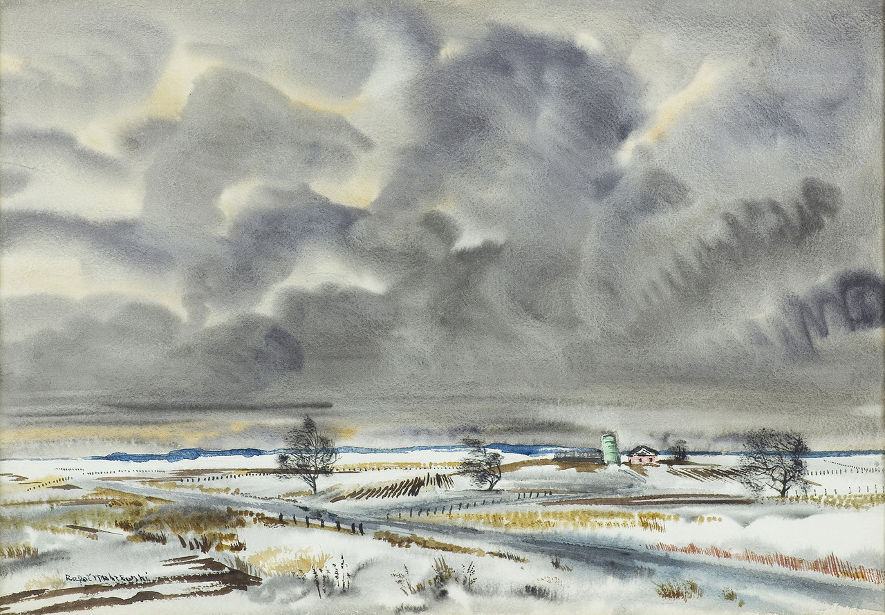 Rafał Malczewski (1892-1965) "Foothills zimą", 1949 rok, źródło: Agra-Art