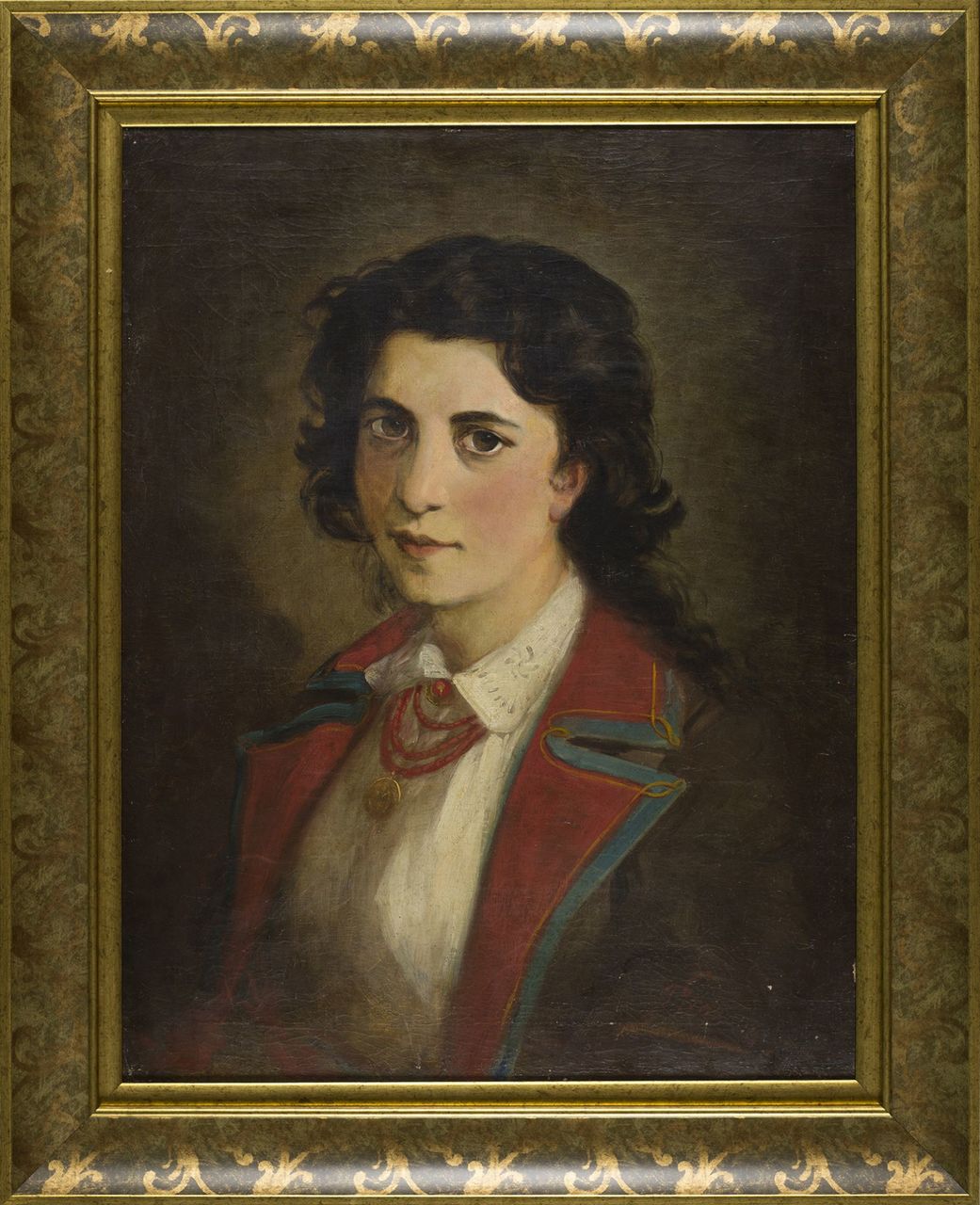 Jędrzej Bronisław Grabowski (1833-1886), "Portret kobiety w surducie", źródło: Desa Kraków
