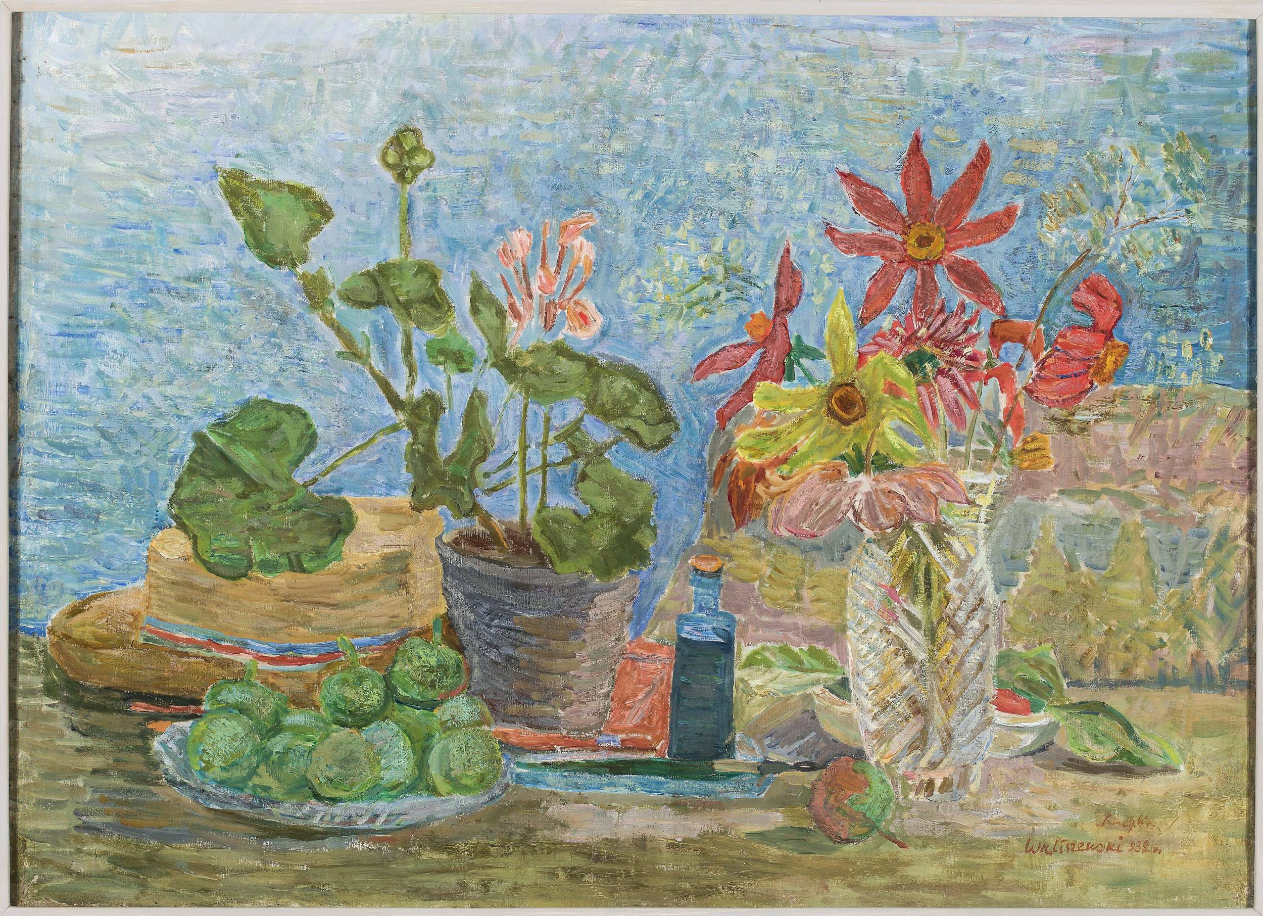 Zygmunt Waliszewski (1897-1936) "Kwiaty i owoce", 1932 rok, źródło: Muzeum Narodowe w Warszawie