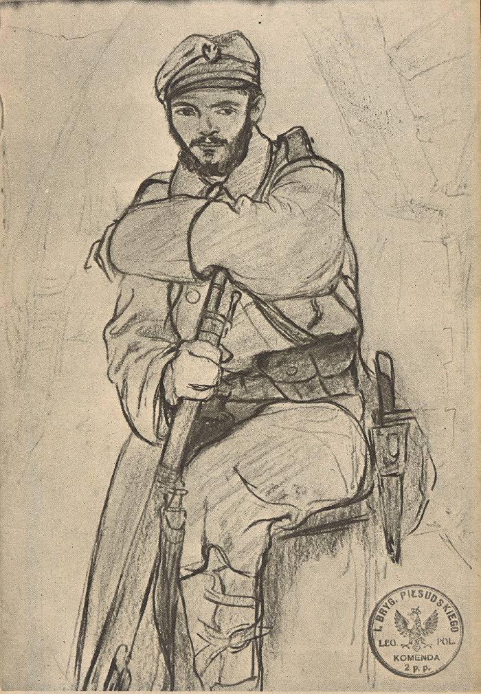 Leopold Gottlieb (1879-1934), “Portret żołnierza”, lata 1914-1917, źródło: Polona