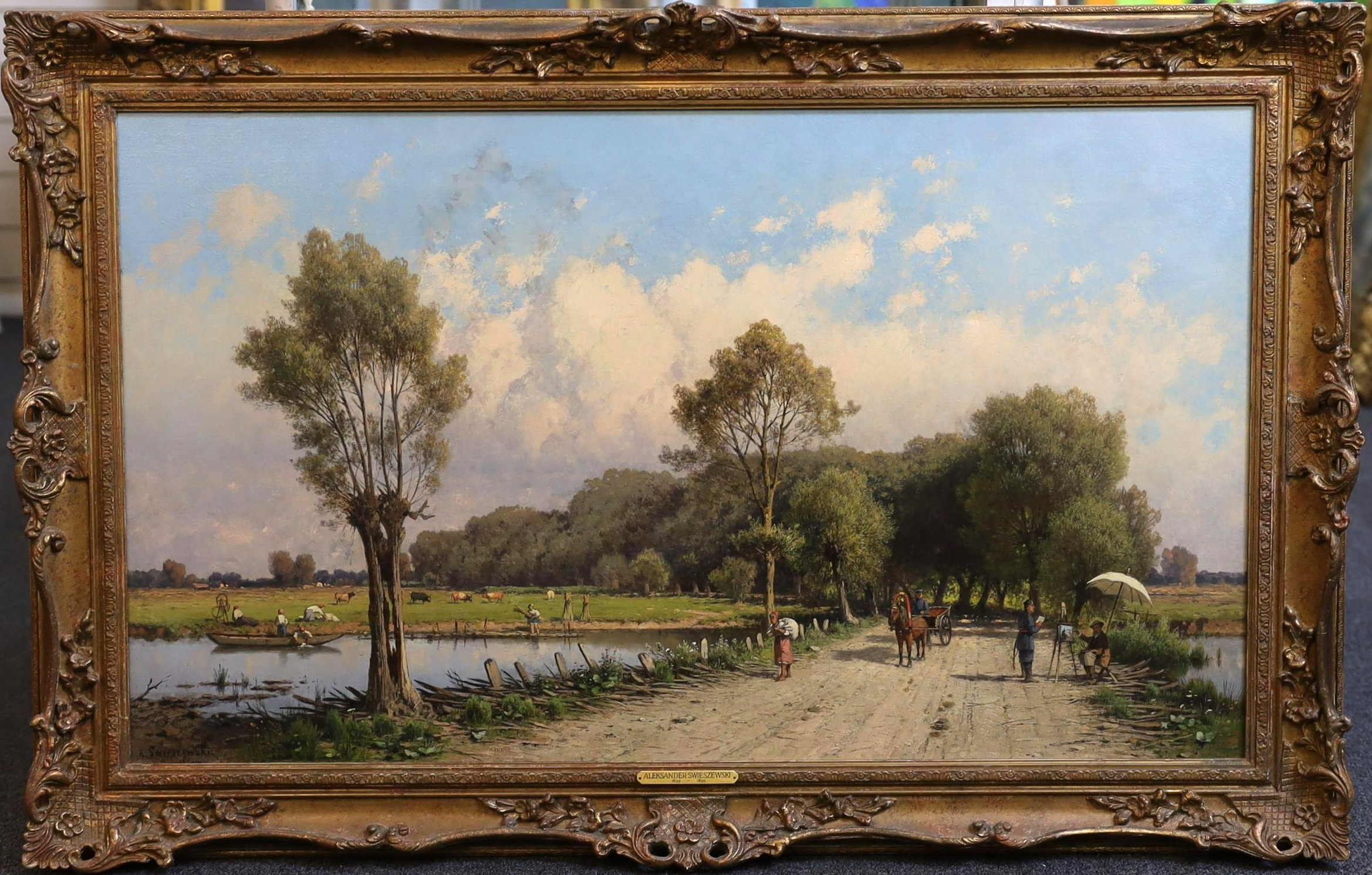 Aleksander Świeszewski (1839-1895) „Letni pejzaż", źródło: Gorringe's
