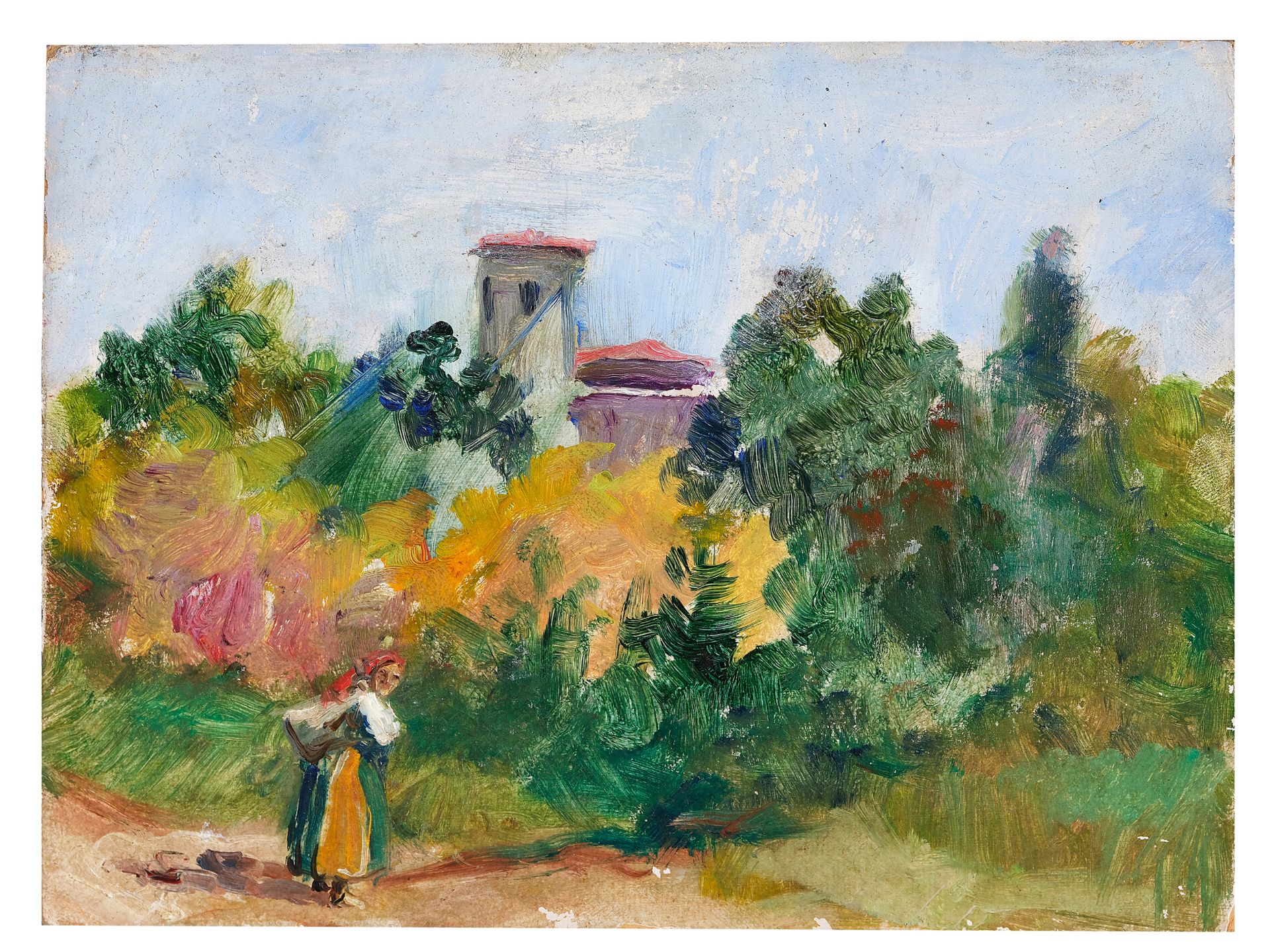 Wojciech Kossak (1856-1942) „Pejzaż jesienny”, źródło: Tiberius Auktionen