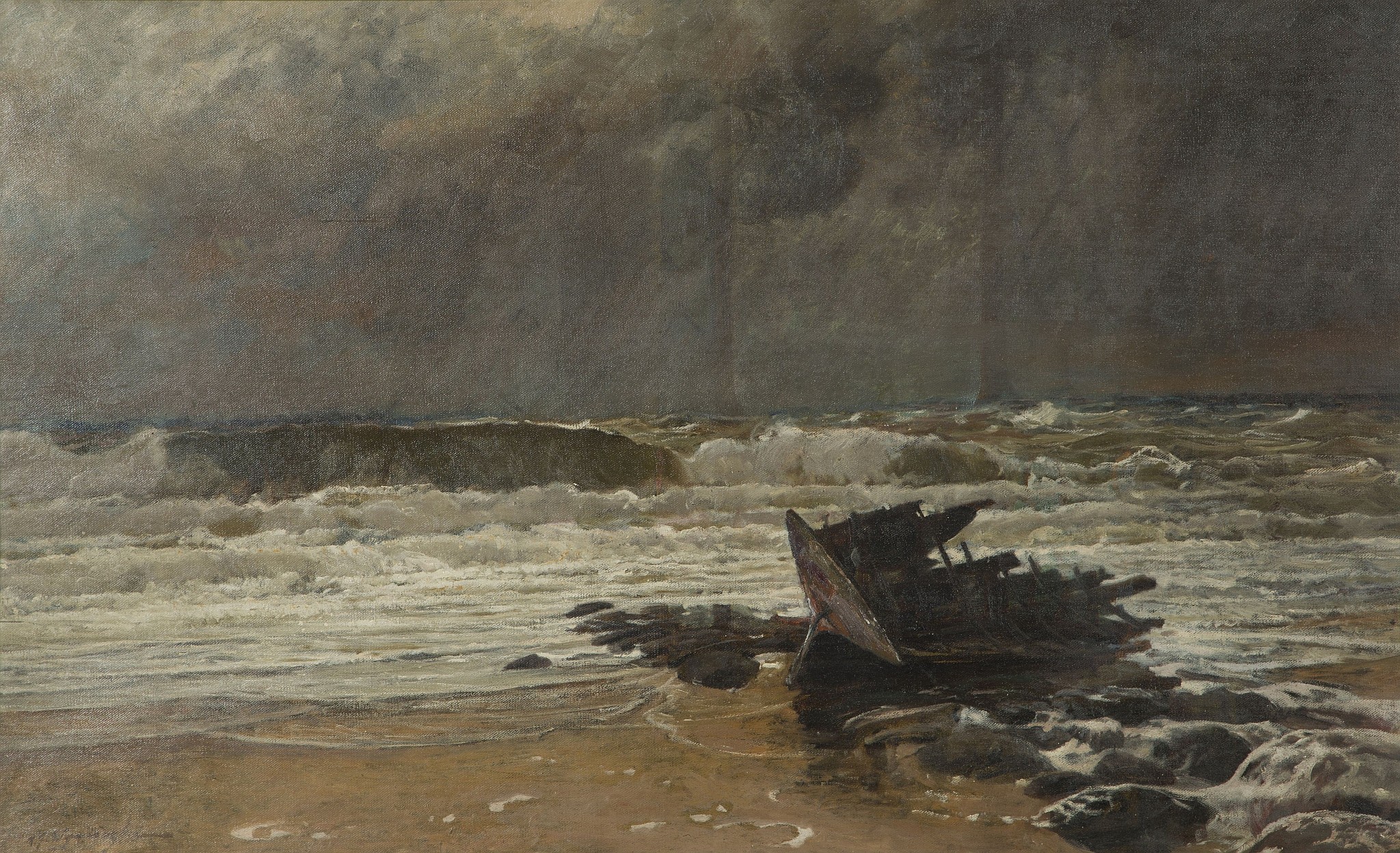 Michał G. Wywiórski (1861-1926), "Morze", źródło: Narodowe Muzeum Morskie w Gdańsku (obraz zakupiony z Salonu Connaisseur)