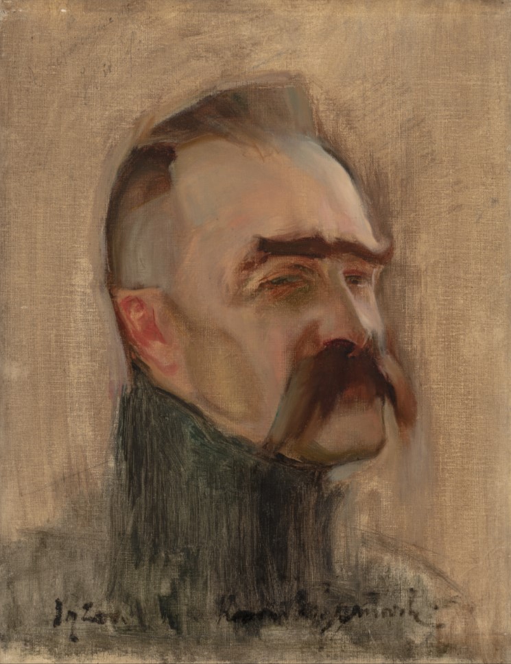 Konrad Krzyżanowski (1872-1922), „Portret Józefa Piłsudskiego”, 1920 rok, źródło: Muzeum Śląskie w Katowicach