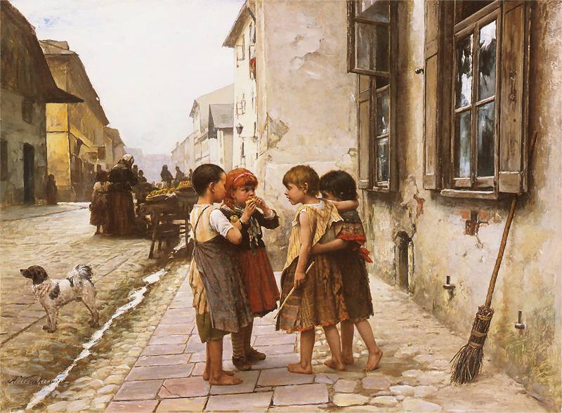 Antoni Kozakiewicz (1841-1929), „Na ulicy”, 1891-1892,  źródło: kolekcja prywatna