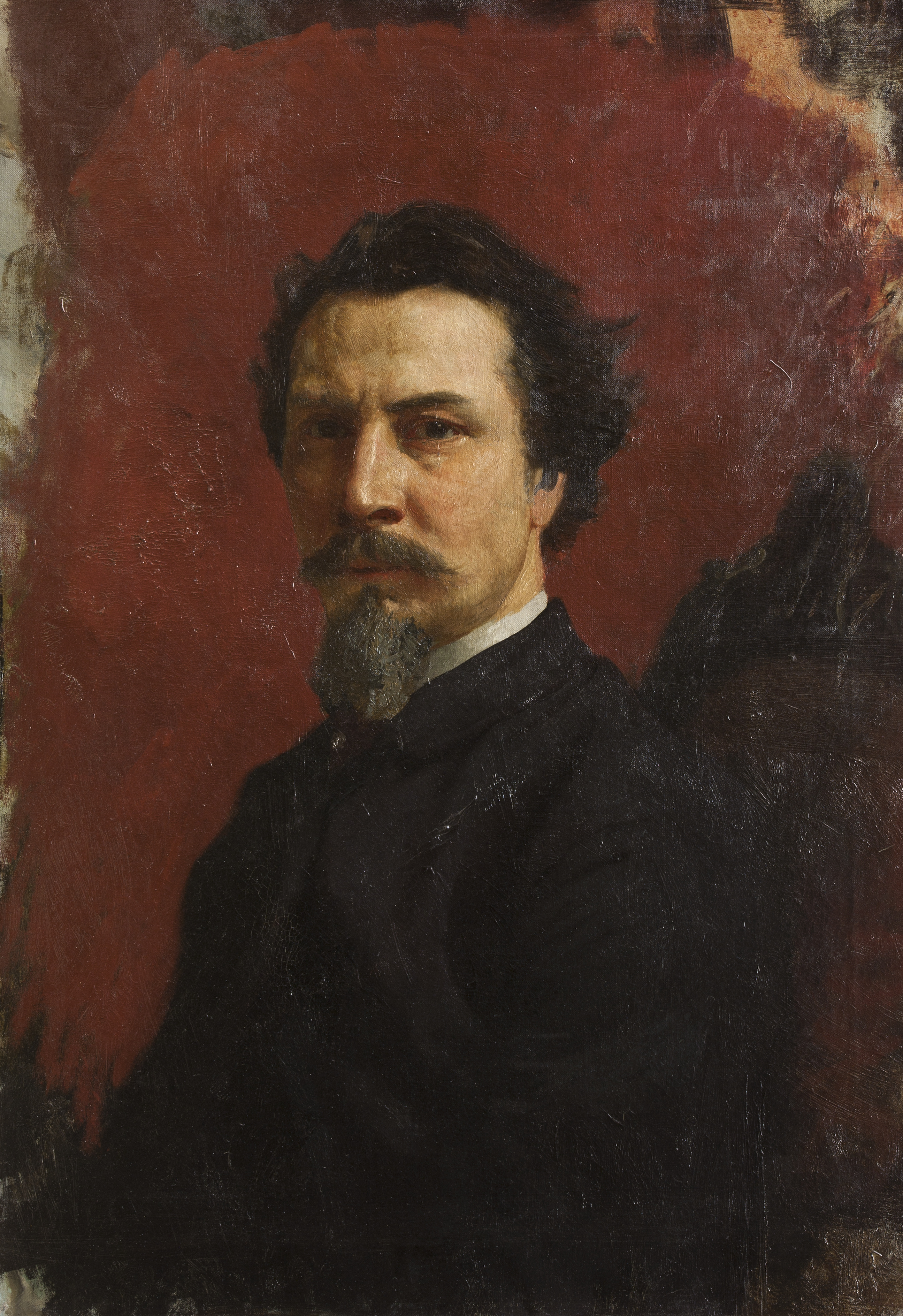Henryk Siemiradzki (1834-1902), „Autoportret nieukończony”, po 1876 roku, źródło: Muzeum Narodowe w Krakowie