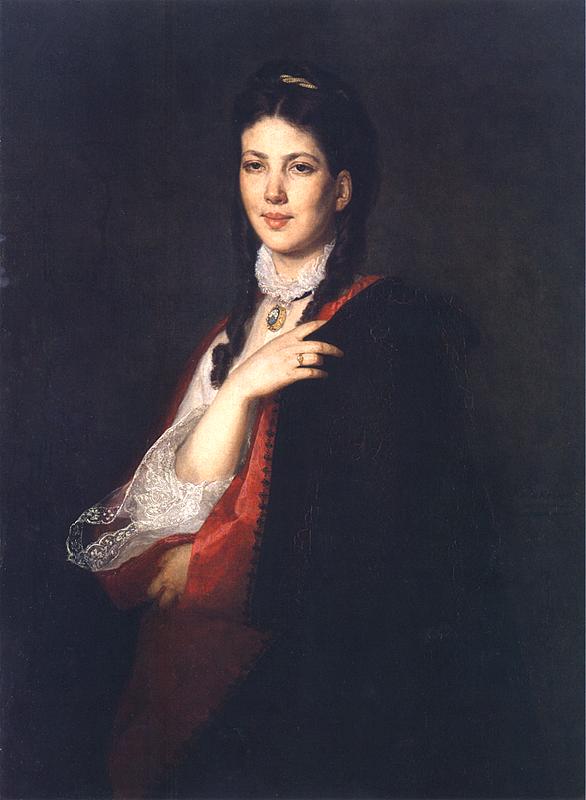 Henryk Rodakowski (1823-1894), „Portret pasierbicy artysty, Leonii Blühdorn”, 1871 rok, źródło: Muzeum Narodowe  Warszawie