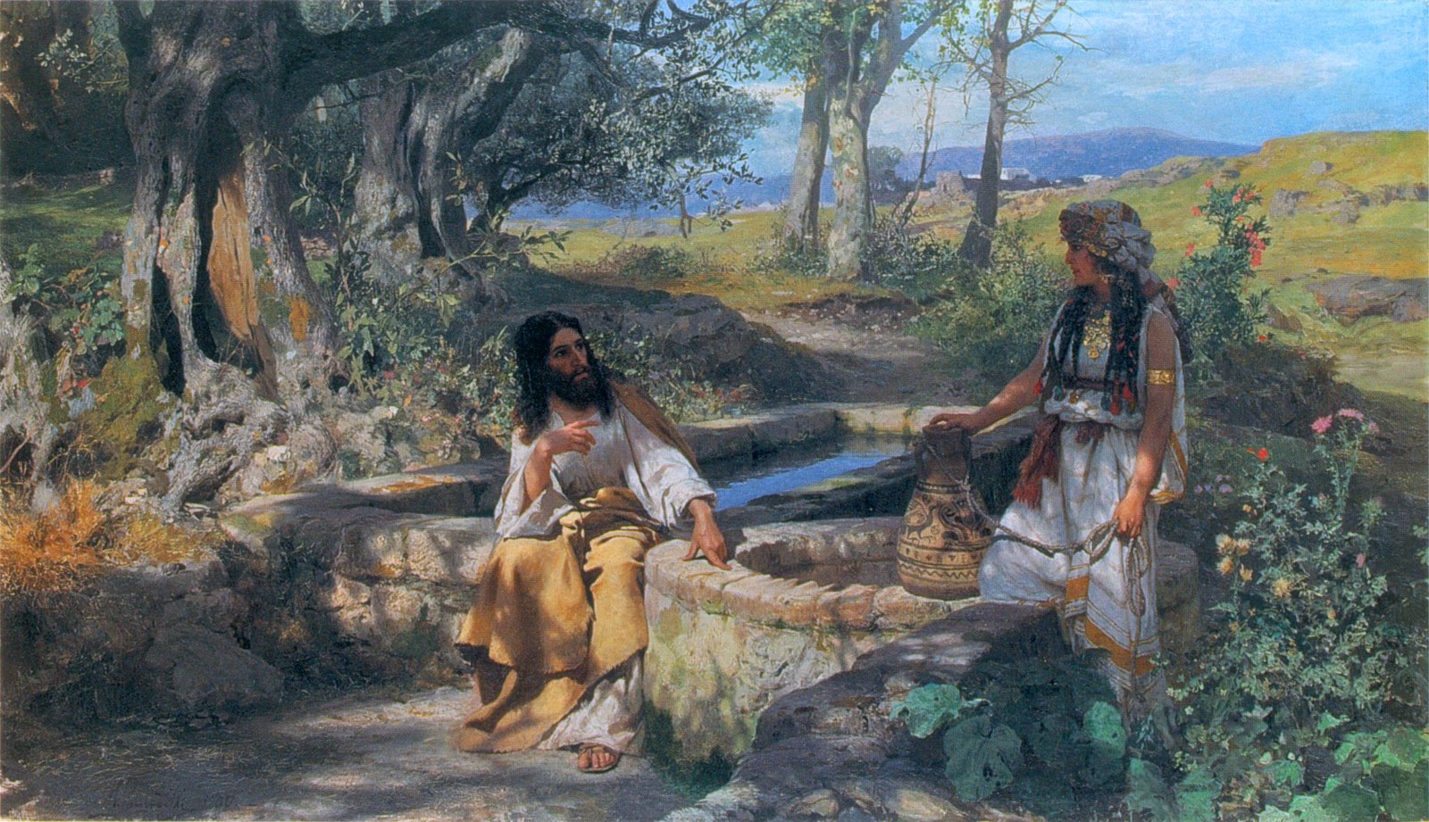 Henryk Siemiradzki (1834-1902), „Chrystus i Samarytanka”, 1890 rok, źródło: Lwowska Galeria Sztuki