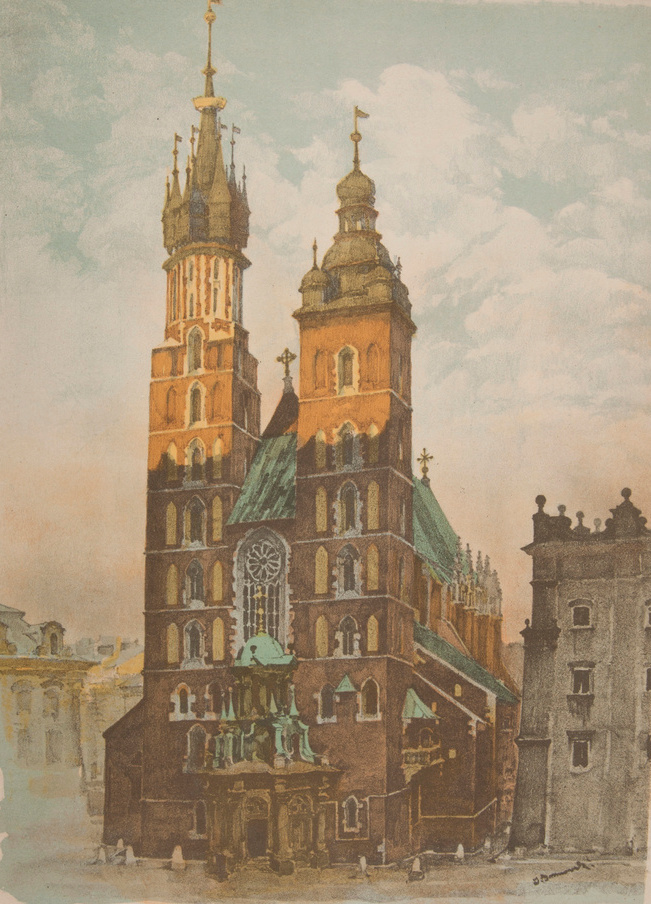 Jan Kanty Gumowski (1883-1946) "Kościół Mariacki", 1929 rok, źródło: Muzeum Narodowe w Krakowie