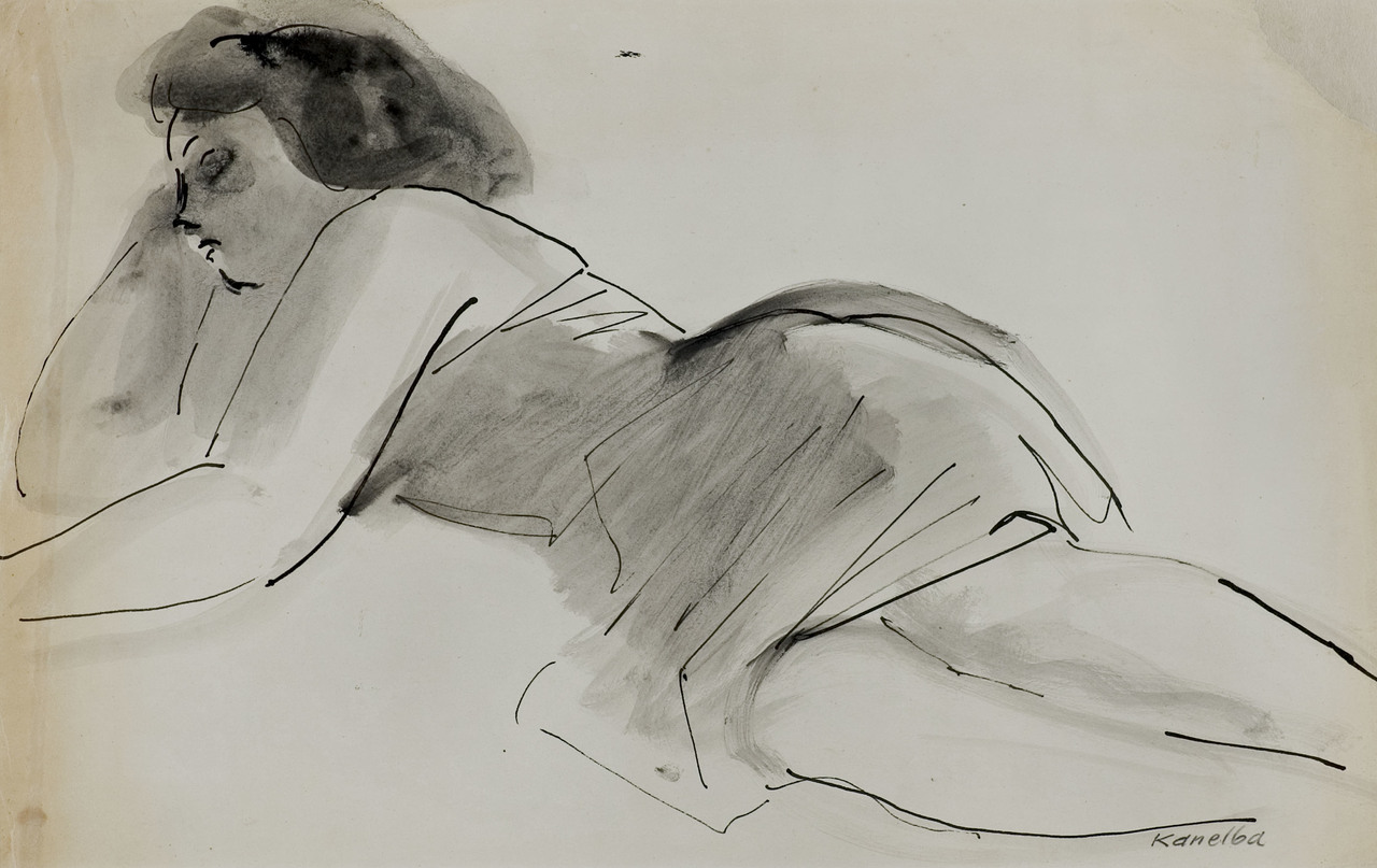 Rajmund Kanelba (1897-1960), „Leżąca kobieta”, źródło: ArgaArt