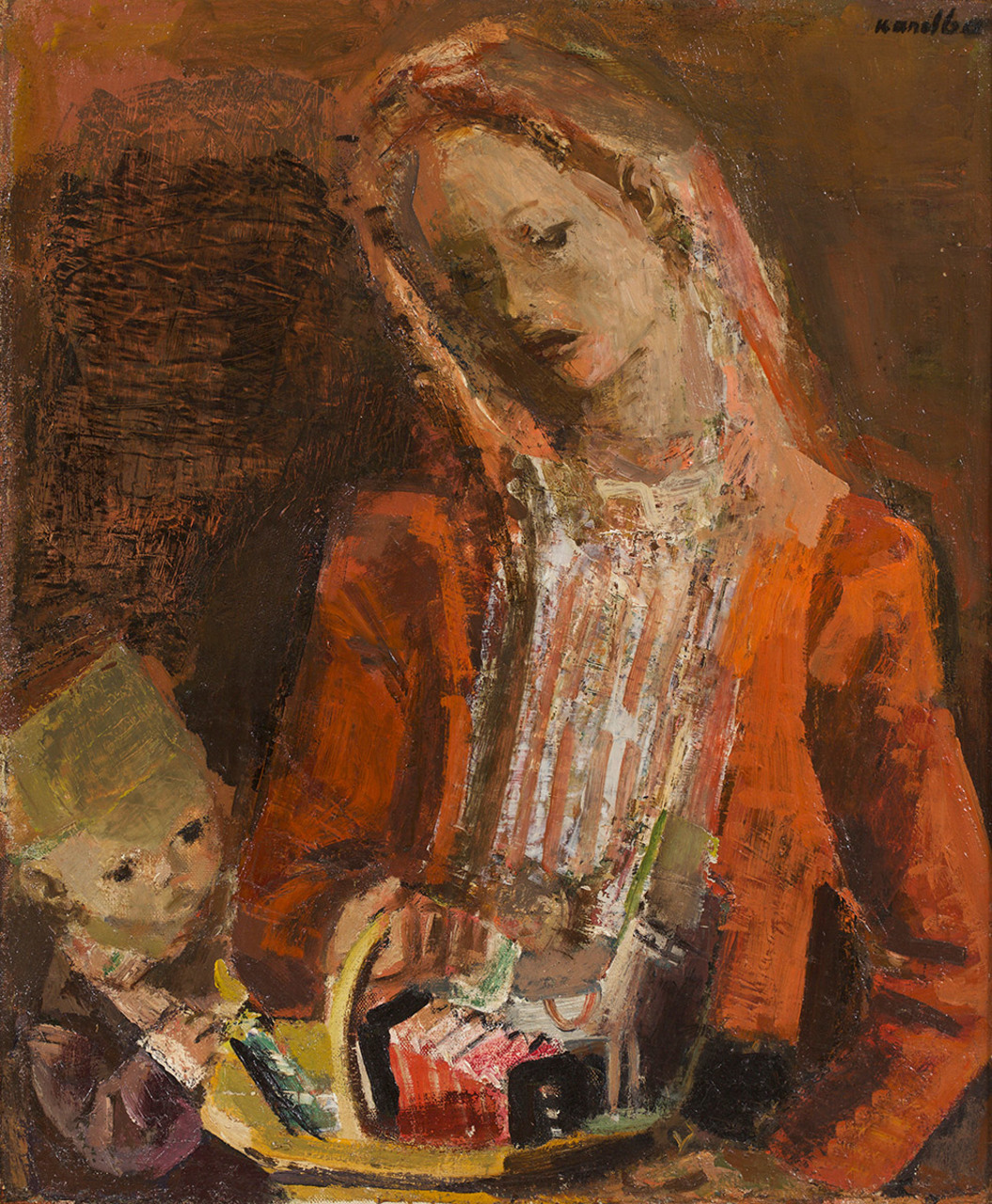 Rajmund Kanelba (1897-1960), „Matka z dzieckiem”, 1944 rok, źródło: Polswiss Art