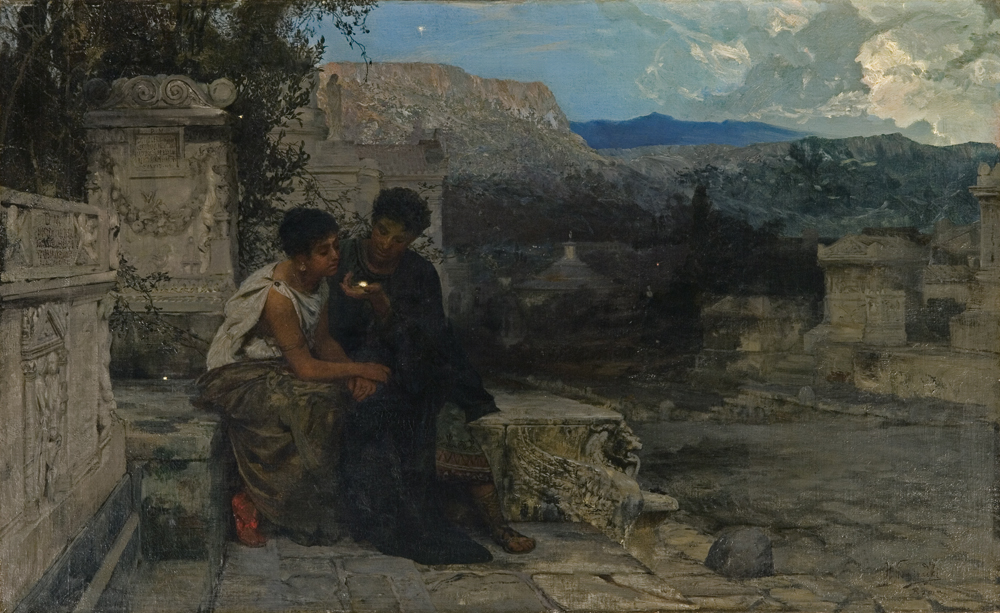 Henryk Siemiradzki (1834-1902), „Noc w Pompei” , źródło: kolekcja prywatna