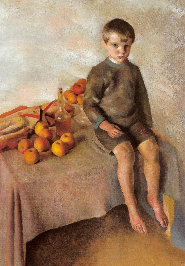 Jacek Mierzejewski (1883-1925), „Jędruś i jabłka”, 1920 rok, źródło: www.artyzm.com