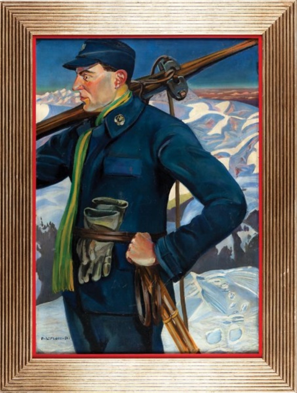 Rafał Malczewski (1892-1965), "Portret przyjaciela artysty" (Narciarz), olej, źródło: Desa Unicum