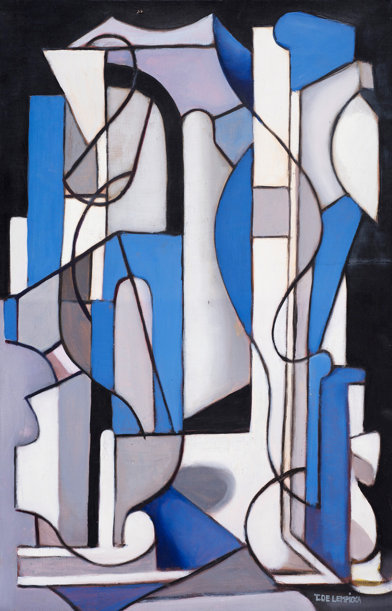 Tamara Łempicka (1898-1980) "Abstrakcja czarno-niebieska", źródło: Christie's