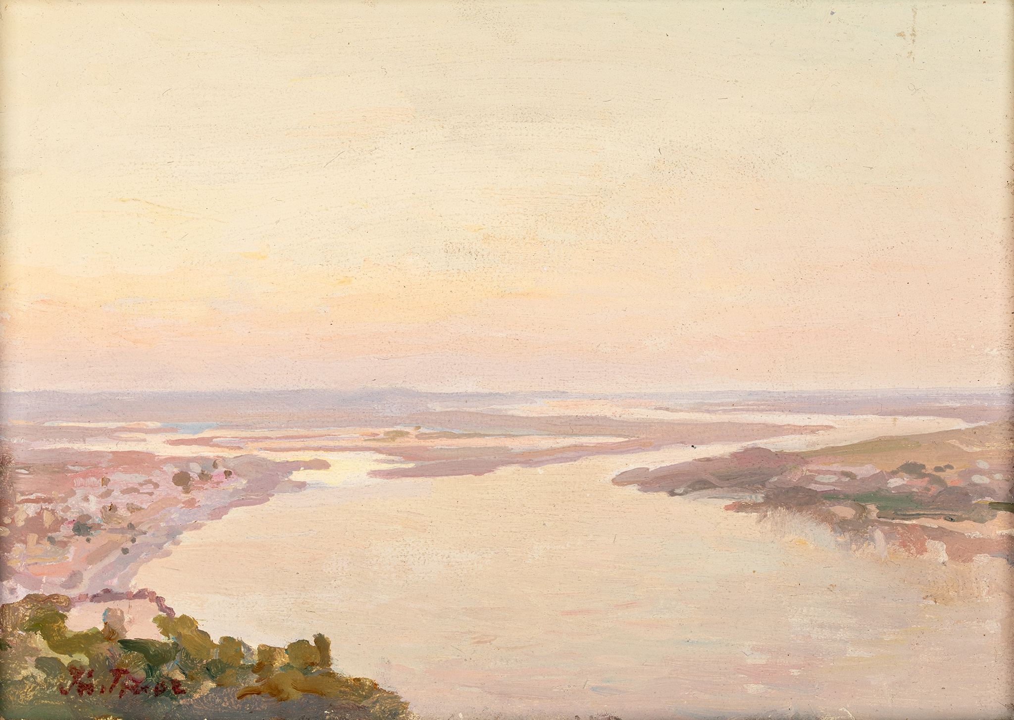 Iwan Trusz (1869-1941), "Dniepr o zachodzie słońca", źródło: Salon Connaisseur