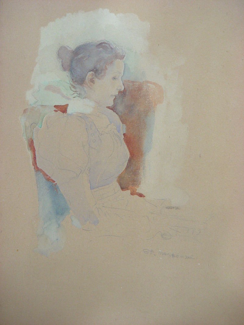Stanisław Masłowski (1853–1926), „Portret żony artysty”, 1897 rok, źródło: archiwum rodziny artysty