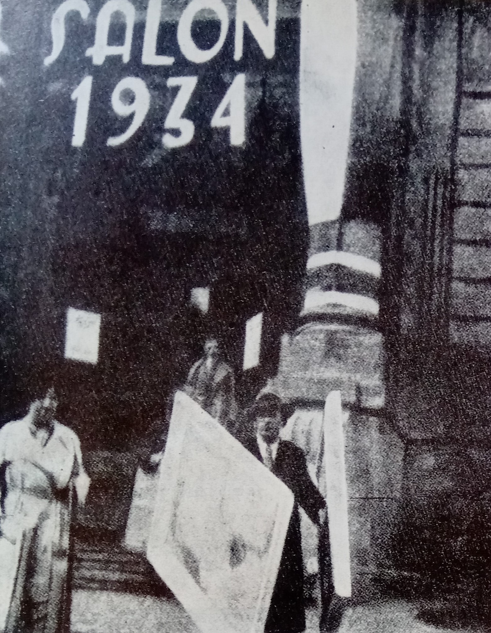 Bojkot Salonu 1934 - artyści odbierają prace z Pałacu Sztuki, fot. archiwalna