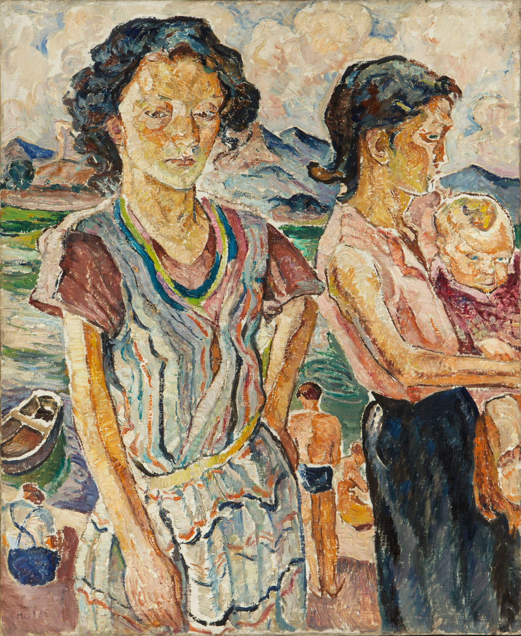 Mela Muter (1876-1967), "Les Enfants" (verso), "Collioure" (recto), lata 20. XX w., wystawa Pittsburgh, źródło: Desa Unicum