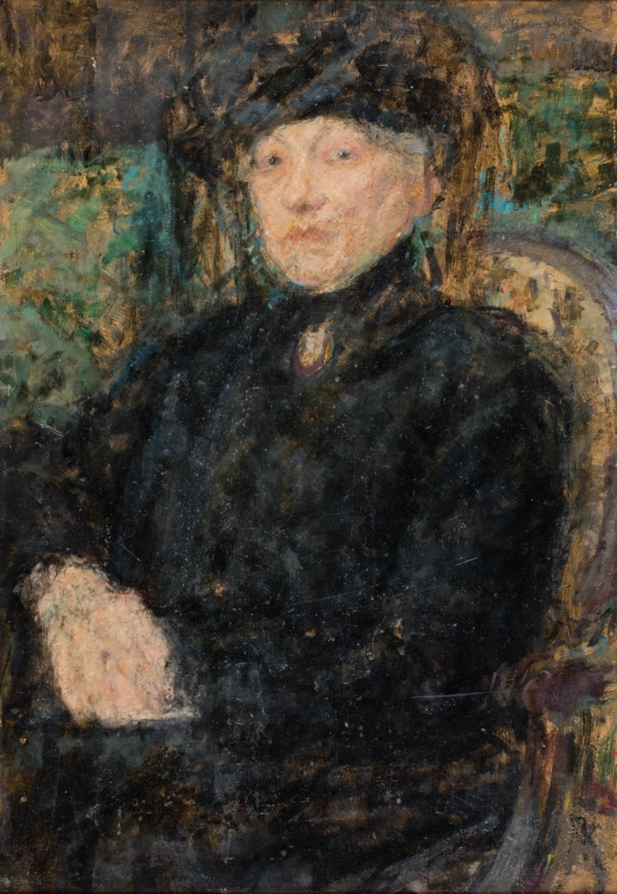 Olga Boznańska (1865-1940), "Dama w czerni", 1923 rok, wystawa Pittsburgh, źródło: Polswiss Art