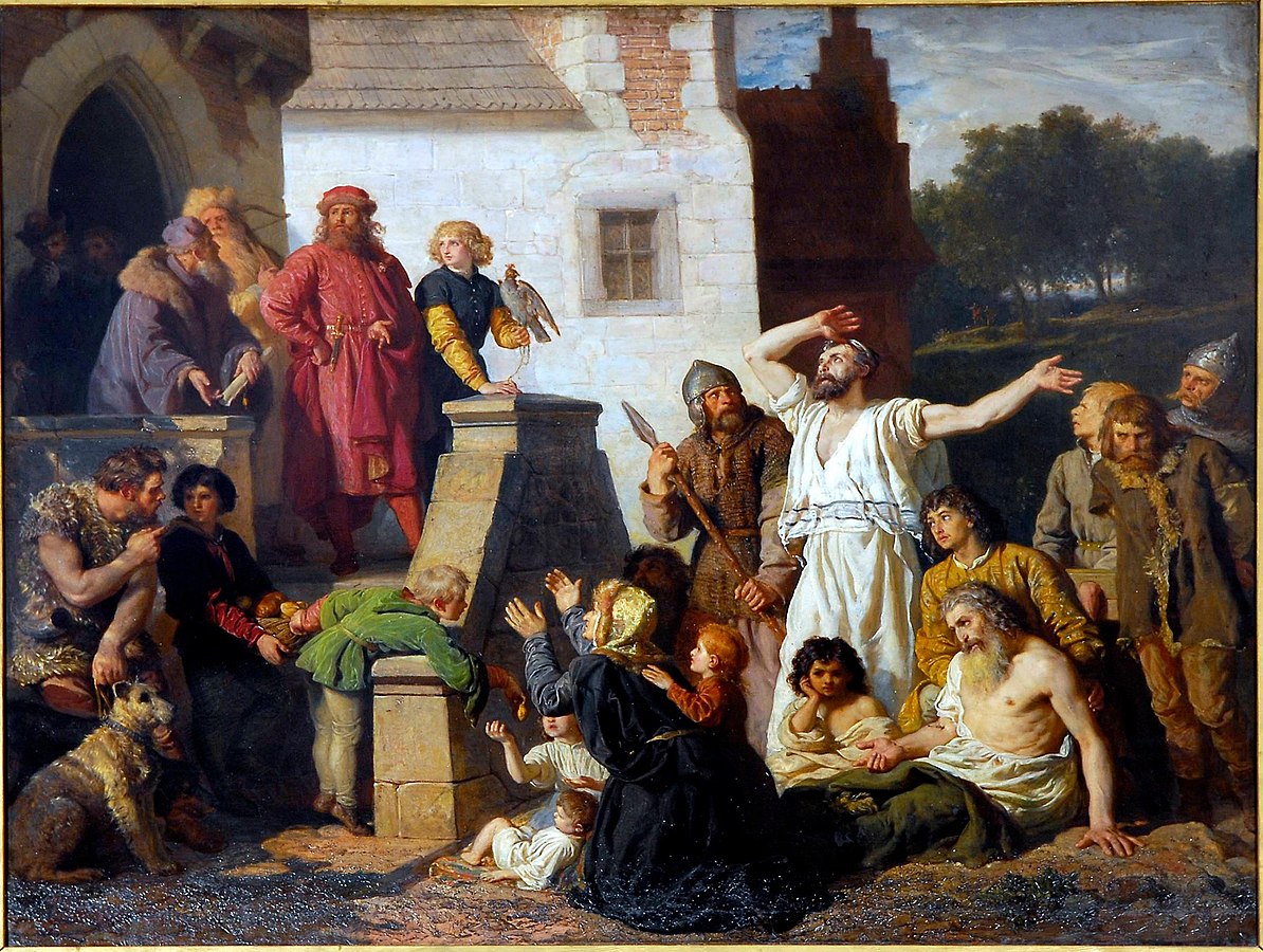 Wojciech Gerson (1831-1901), „Przyjęcie Żydów”, 1874 rok, źródło: Muzeum Narodowe w Warszawie