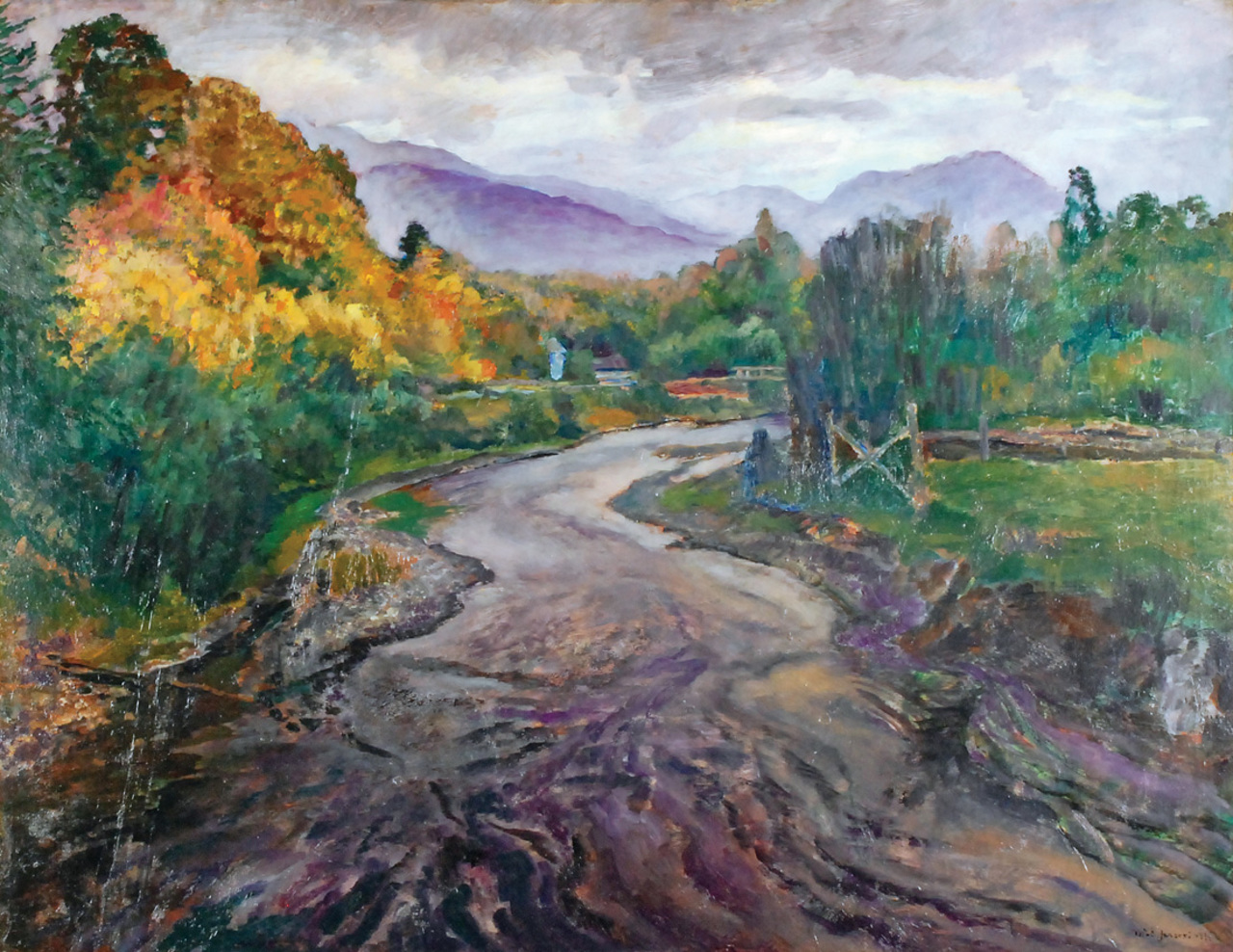 Władysław Jarocki (1879-1965), "Pejzaż letni znad Dunajca", 1932 rok, wystawa Pittsburgh, źródło: Rempex