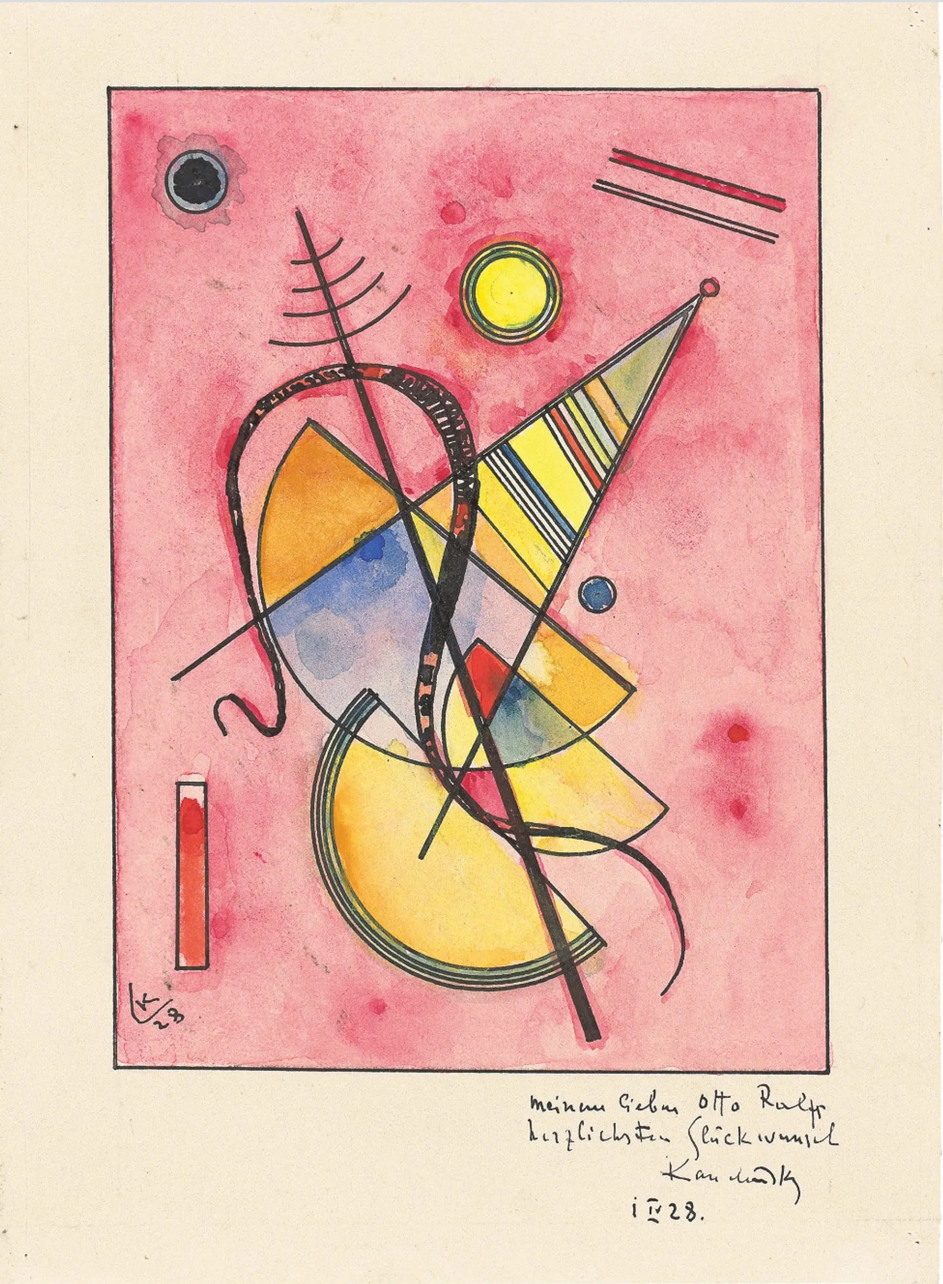 Wassily Kandinsky (1866-1944) "Bez tytułu", 1928 rok, źródło: Grisebach