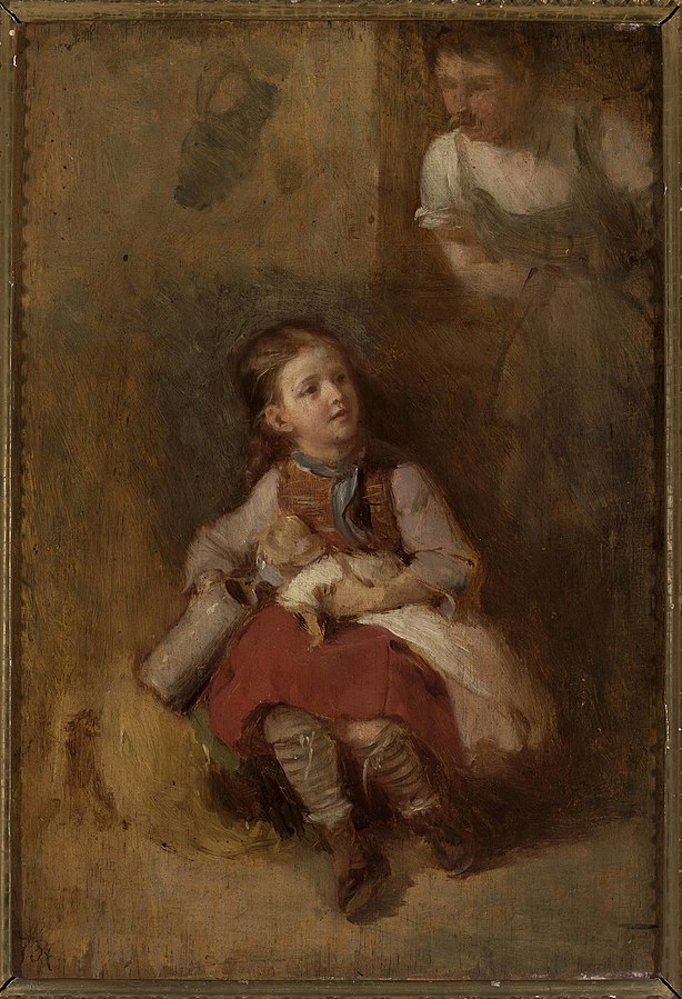 Aleksander Kotsis (1836–1877), „Dziewczynka z lalką”, między 1872 a 1873 rokiem, źródło: Muzeum Narodowe w Warszawie