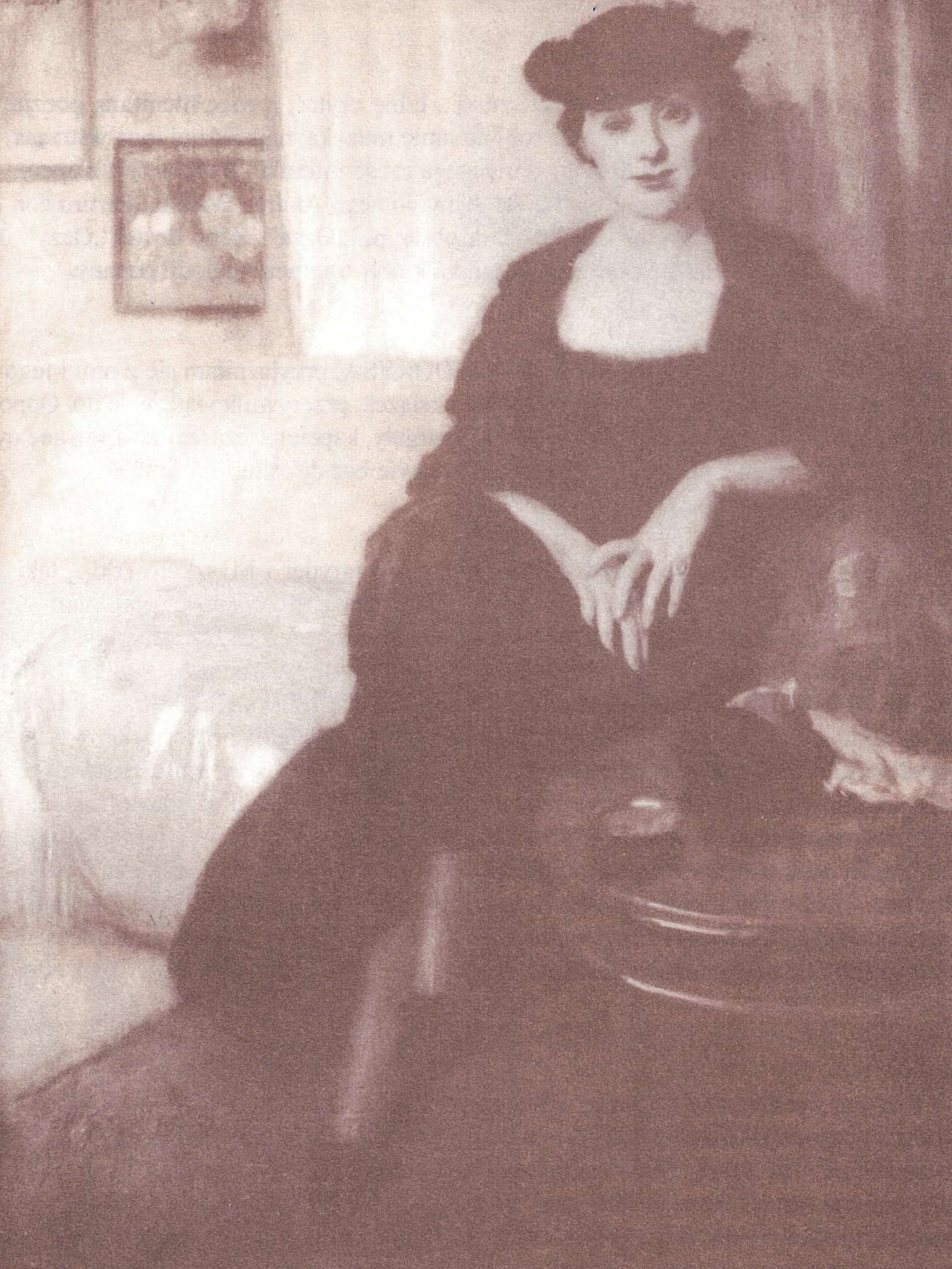 Alfons Karpiński (1875-1961), "Portret Carlotty Bologna", źródło: C. Bologna "Błyski z życia"