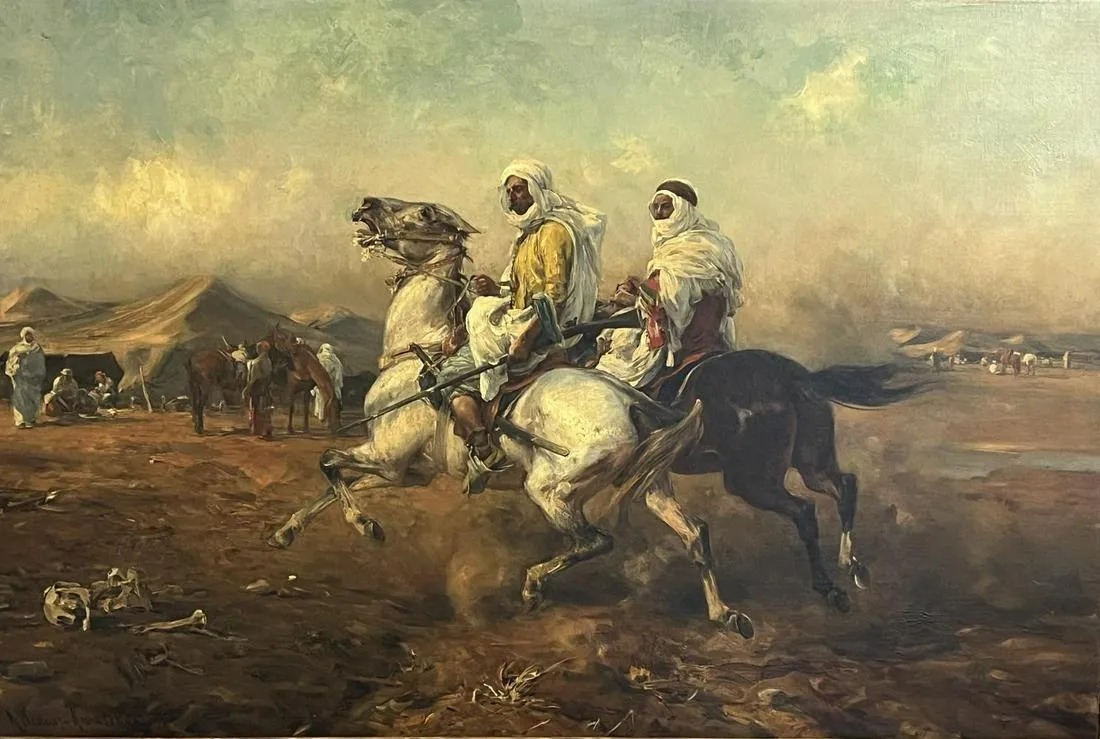 Alfred Wierusz Kowalski (1849-1915) "Obóz beduinów", źródło: Weiss Auctions