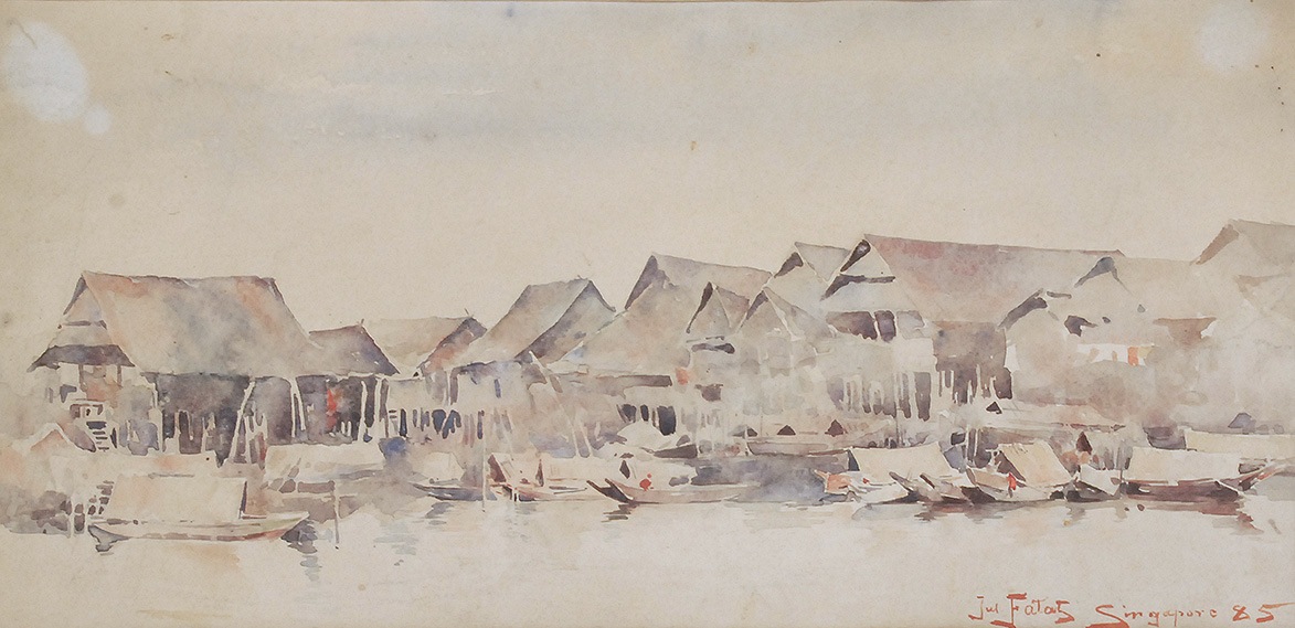 Julian Fałat (1853-1929), "Motyw z Singapuru", 1885 rok, źródło: Rempex