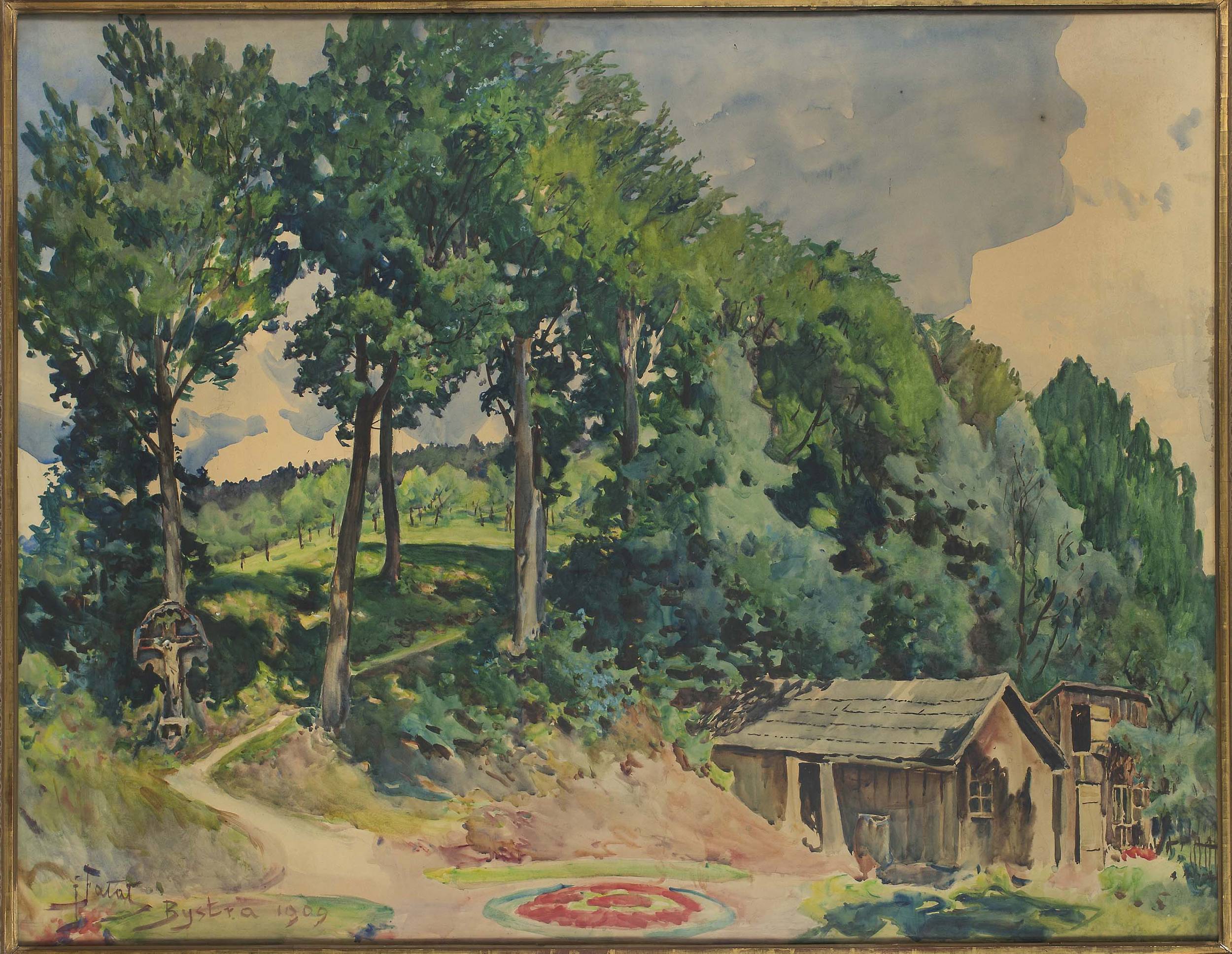 Julian Fałat (1853-1929), "Ogród w Bystrej", 1909 rok, źródło: Muzeum Narodowe w Warszawie