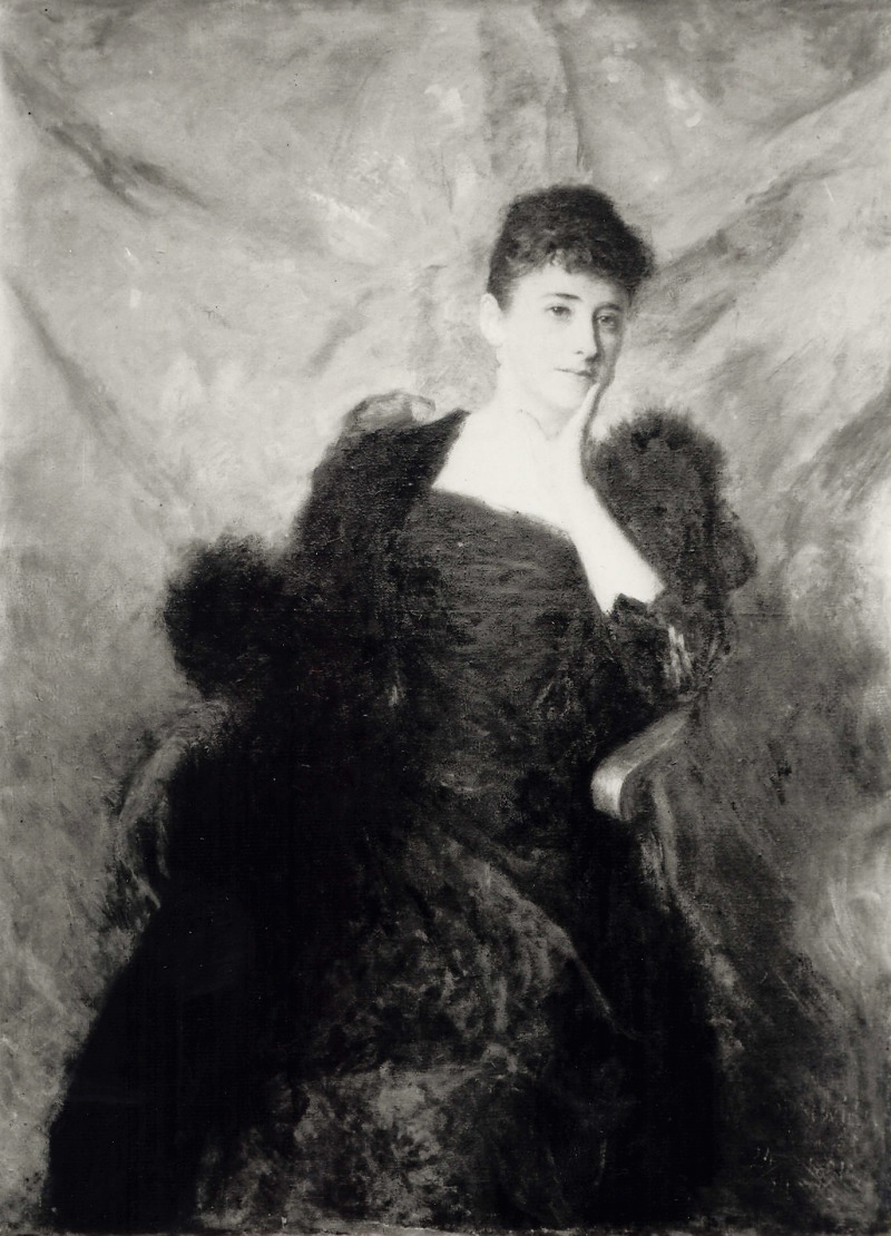 Władysław Podkowiński  (1866–1895), "Portret damy (Ewy Kotarbińskiej)", obraz zaginiony, źródło: dzielautracone.gov.pl