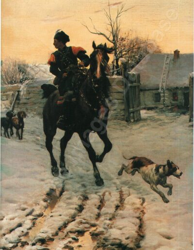Bogdan Kleczyński (1851-1916) "Wyjazd na polowanie"