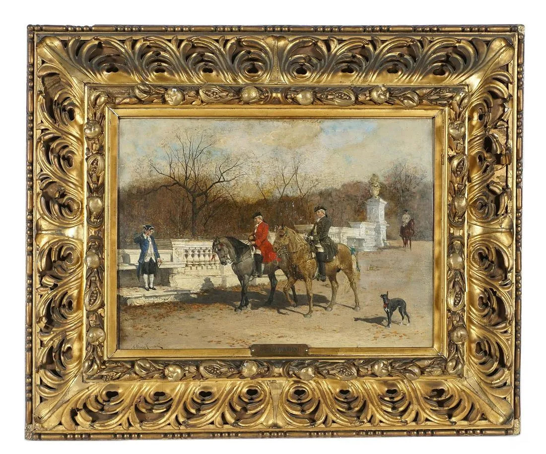 Alfred Wierusz-Kowalski (1849-1915), "Poranna przejażdżka", źródło: Amero Auctions
