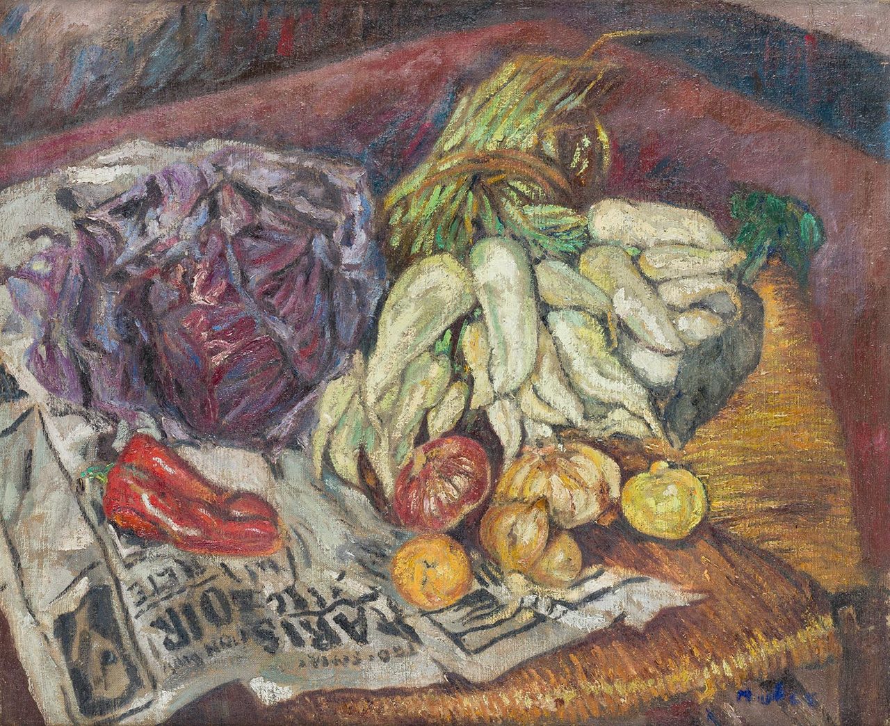 Mela Muter (1876-1967), "Martwa natura z warzywami", ok. 1917-1918, źródło: Polswiss Art