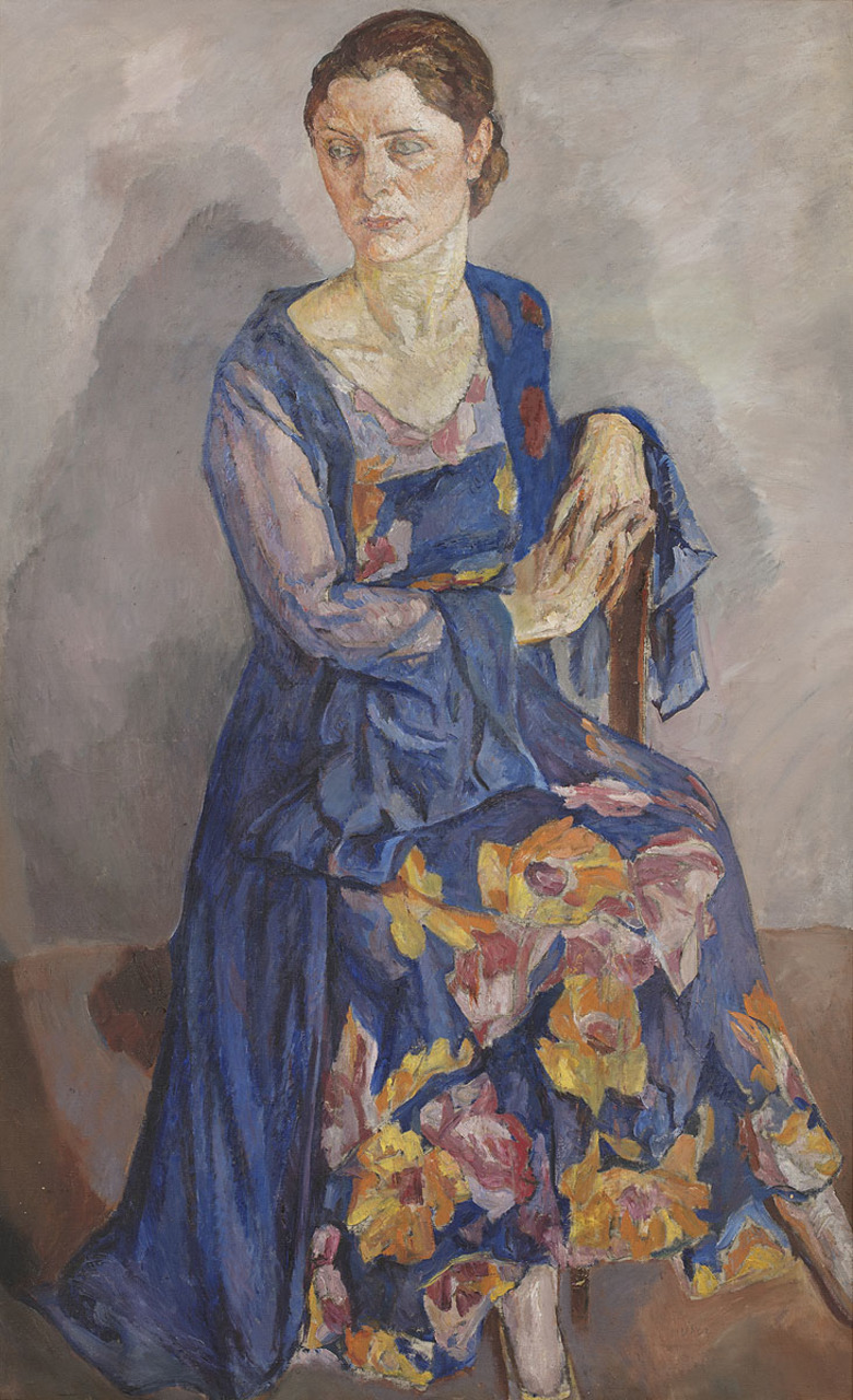 Mela Muter (1876-1967), "Portret damy w wieczorowej sukni", ok. 1930 roku, źródło: Polswiss Art